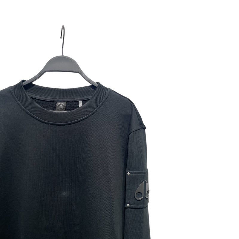MOOSE KNUCKLES/Sweatshirt/L/Cotton/BLK/Pullover/LOGO ON SIDE