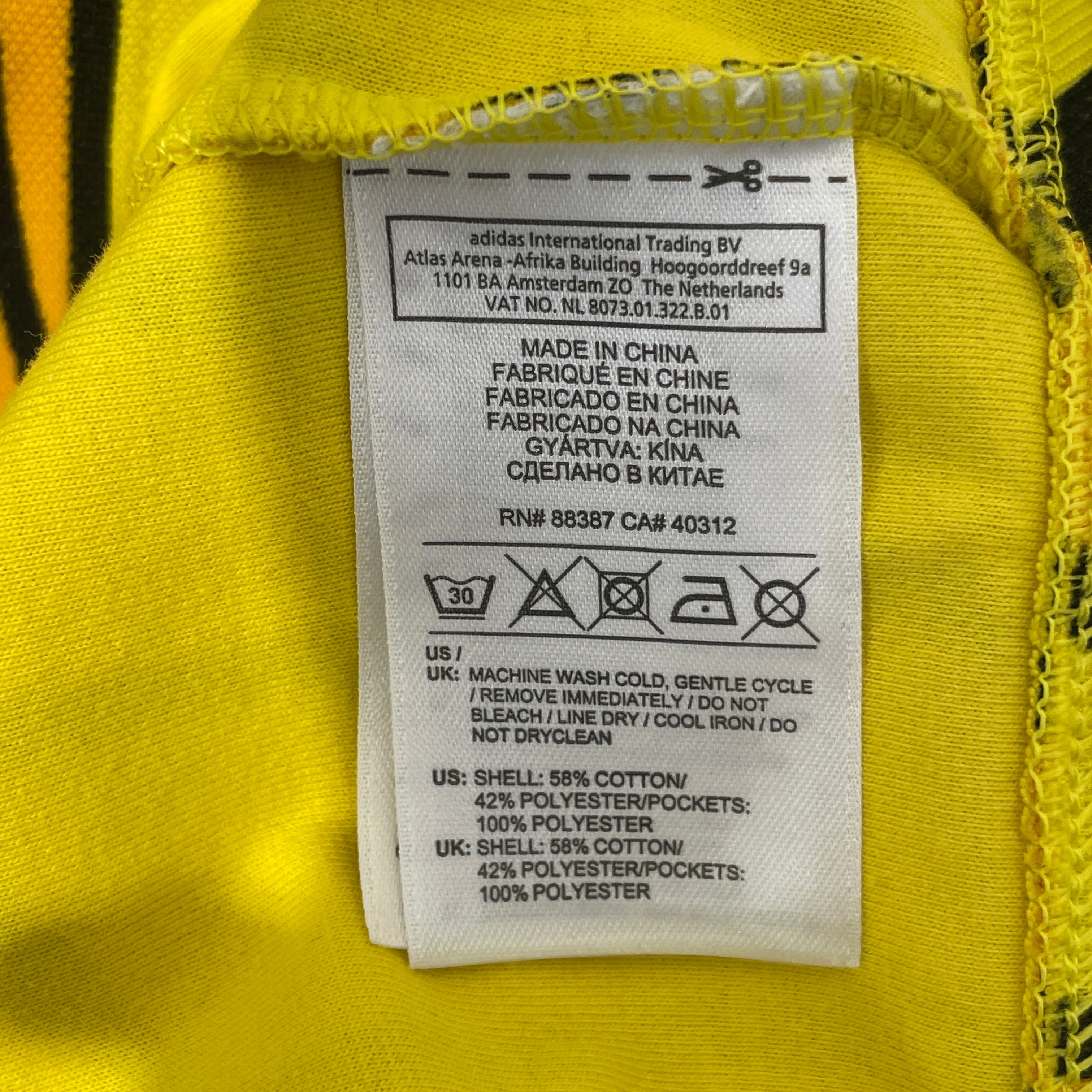 adidas/JEREMY SCOTT/Jacket/S/Cotton/YLW/All Over Print/"FRIES" view 4