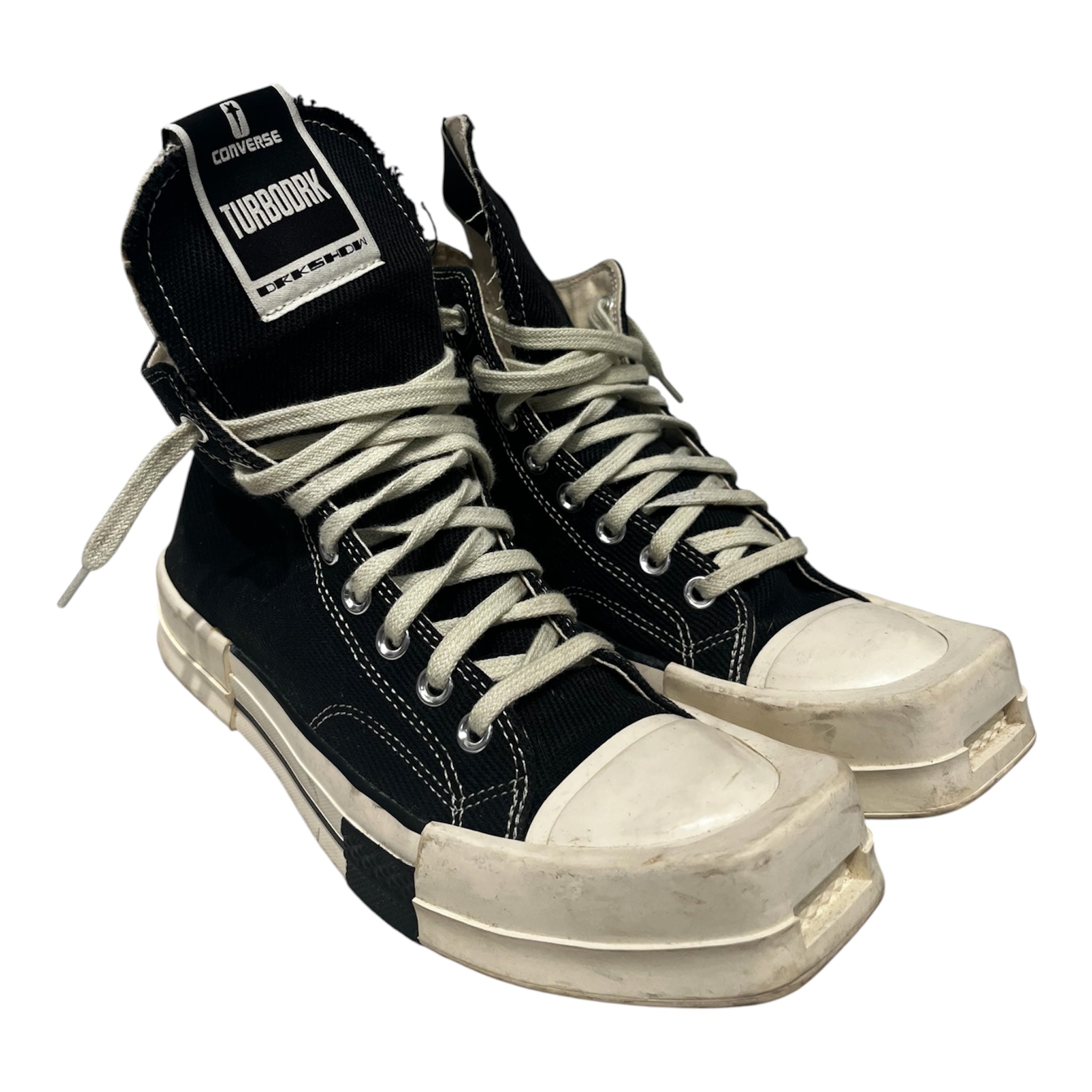 Rick Owens/Hi-Sneakers/US 7.5/Cotton/BLK/ view 1
