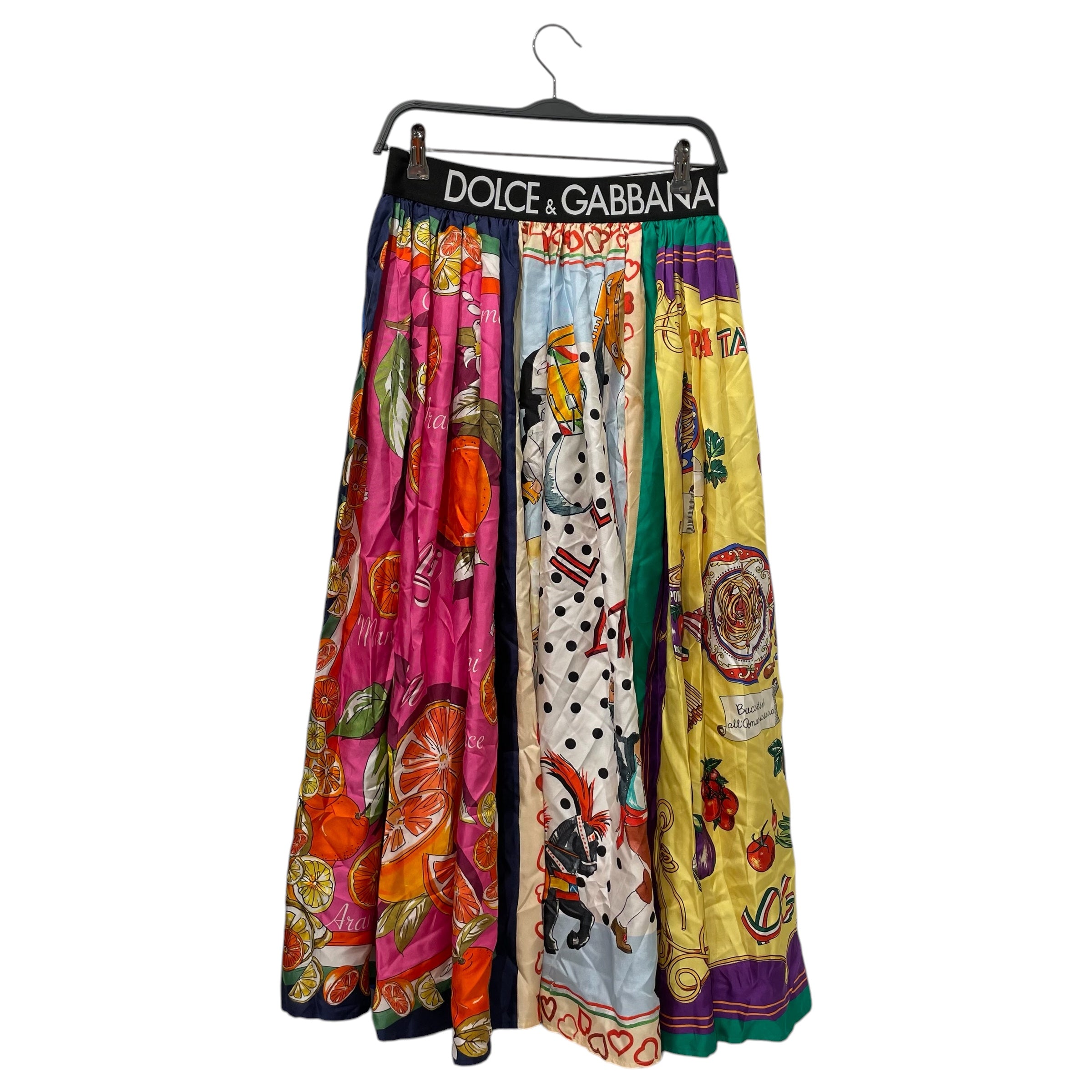 DOLCE&GABBANA/Long Skirt/44/All Over Print/Silk/MLT/ view 1