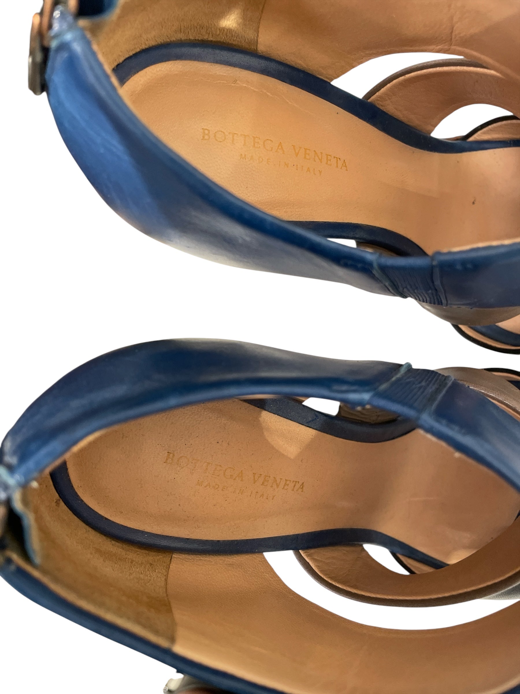 BOTTEGA VENETA/Heels/EU 35.5/Leather/BLU/SQUARE TOE HEEL view 3