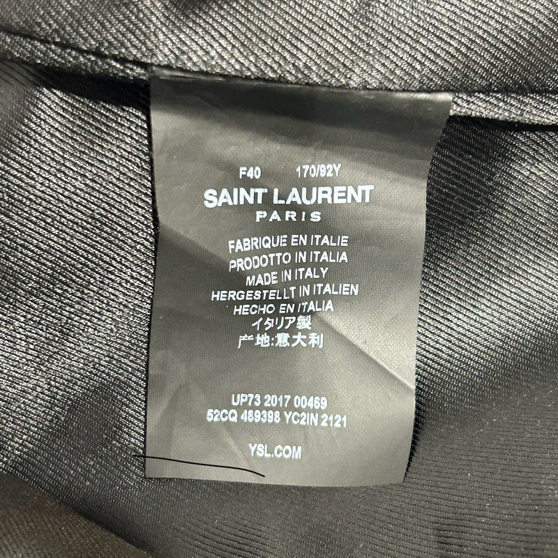 SAINT LAURENT/Leather Jkt/S/BRW/