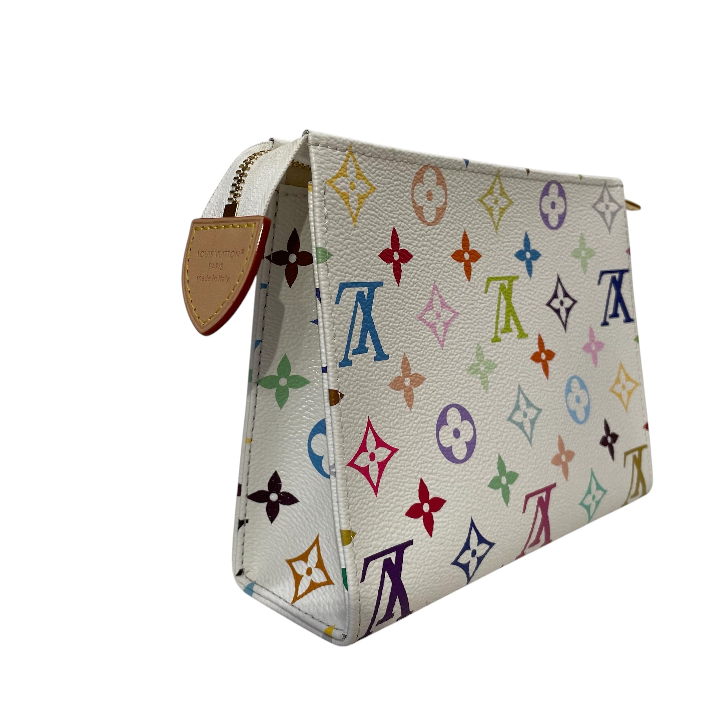 LOUIS VUITTON/Pouch/Monogram/Leather/WHT/murakami lv x tm toiletry pouc view 3