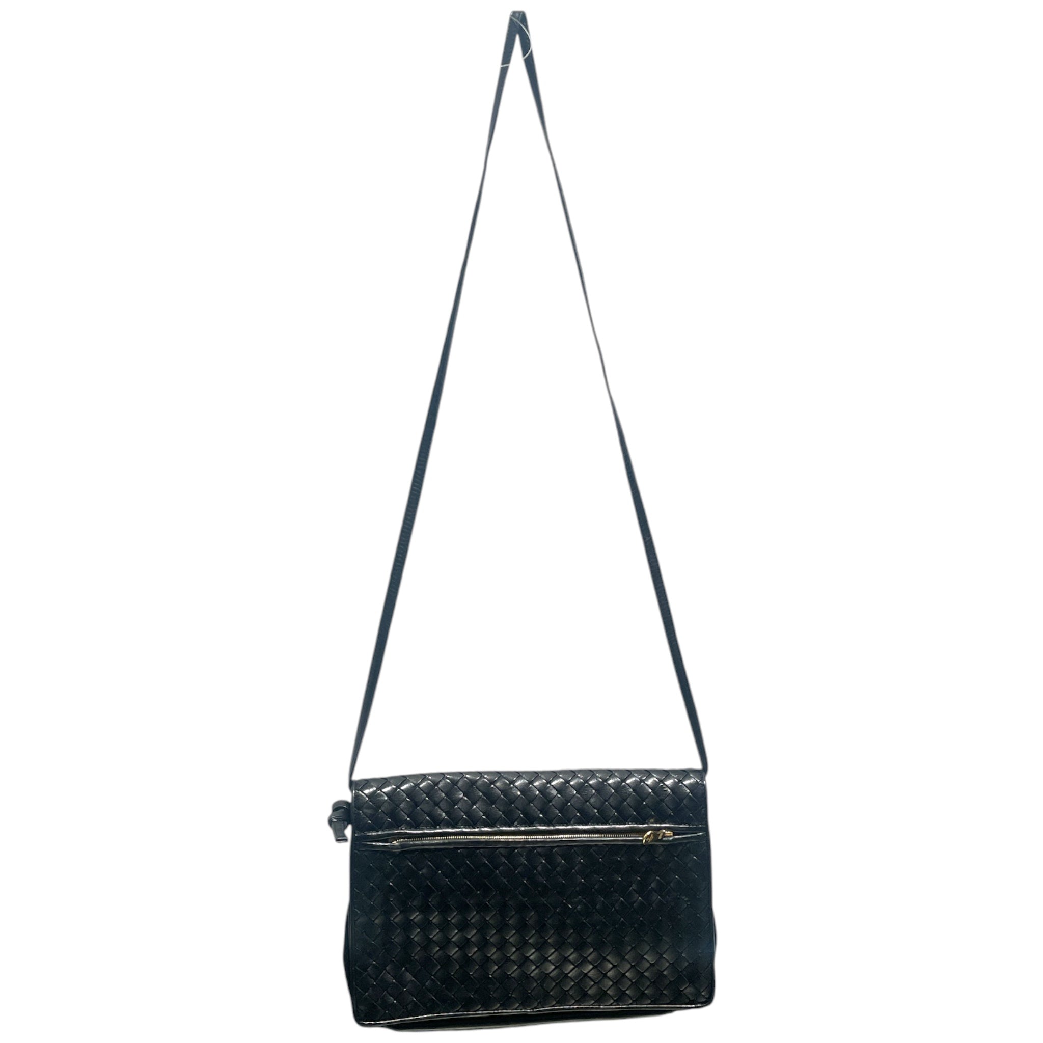 BOTTEGA VENETA/Cross Body Bag/Leather/BLK/Vintage Intrecciato Tassel Bag view 2