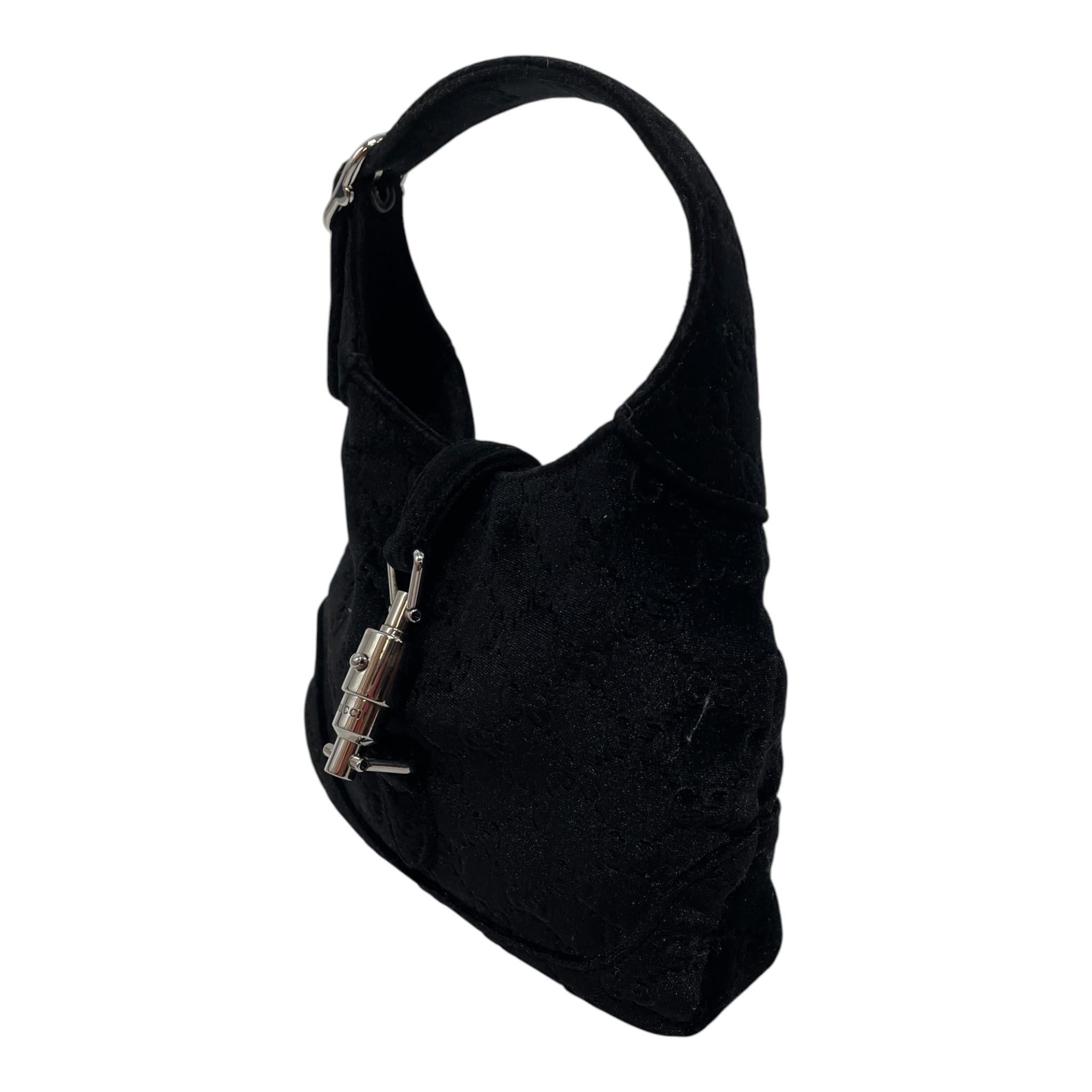 GUCCI/Hand Bag/Velour/BLK/SMALL JACKIE 1961 BAG view 3