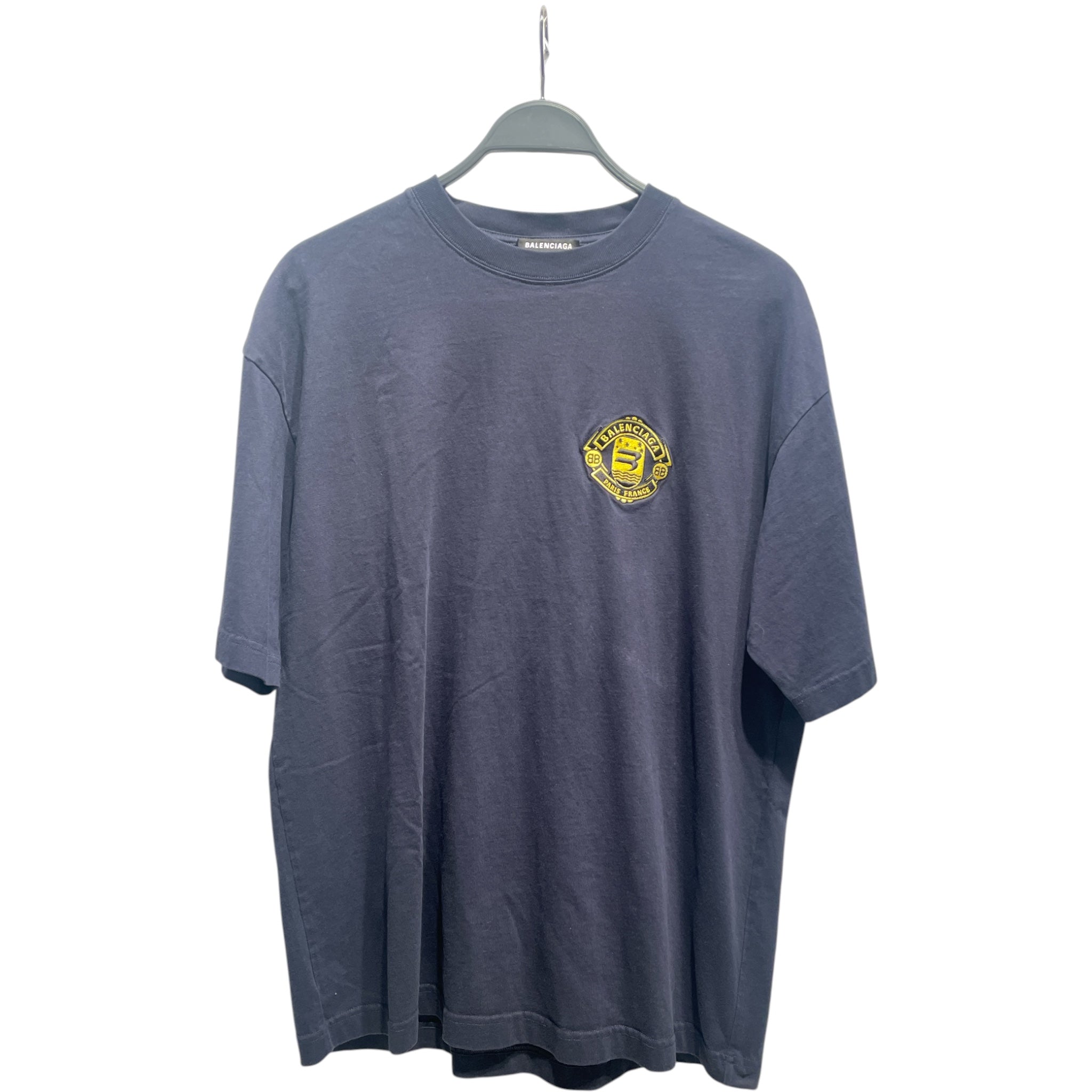 BALENCIAGA/T-Shirt/S/Cotton/NVY/Balenciaga Paris France yellow view 1
