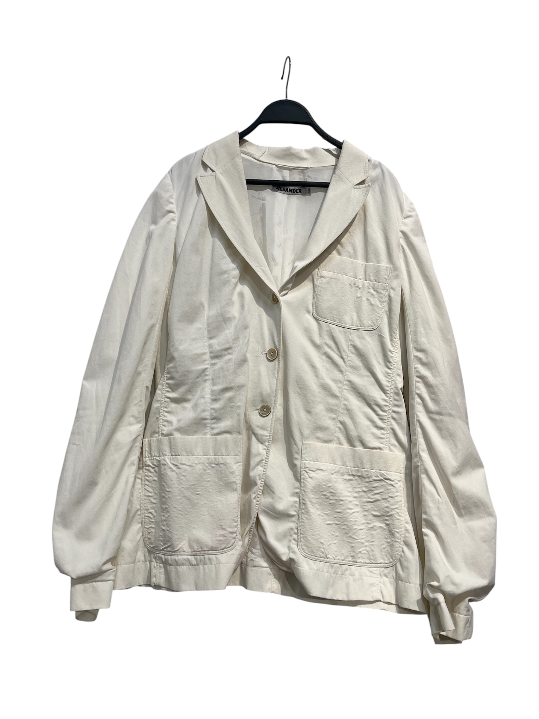 JIL SANDER/Blouson/40/Cotton/WHT/LAB COAT POCKETS view 1