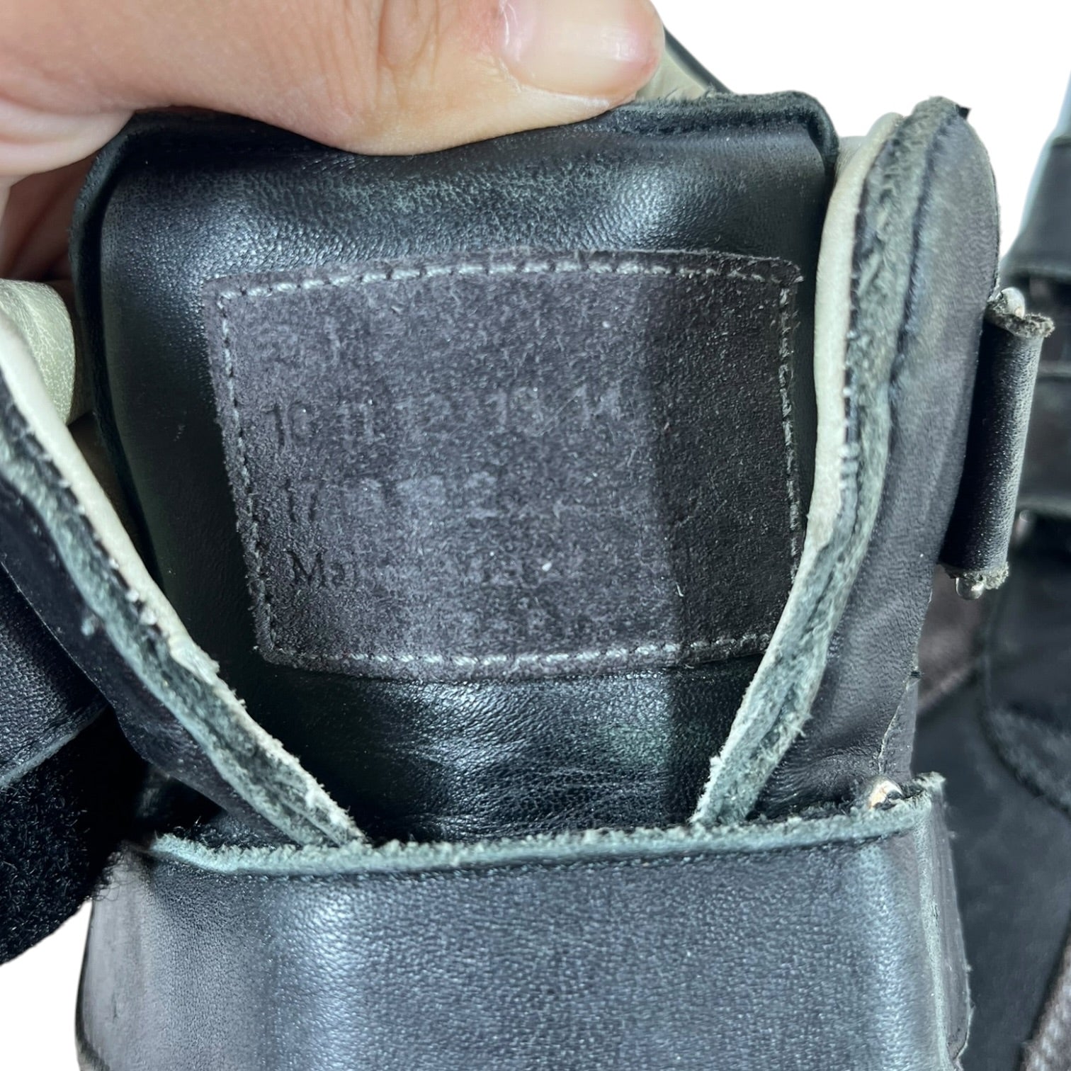 Maison Margiela/Hi-Sneakers/EU 44/Leather/BLK/VELCRO GATS view 3
