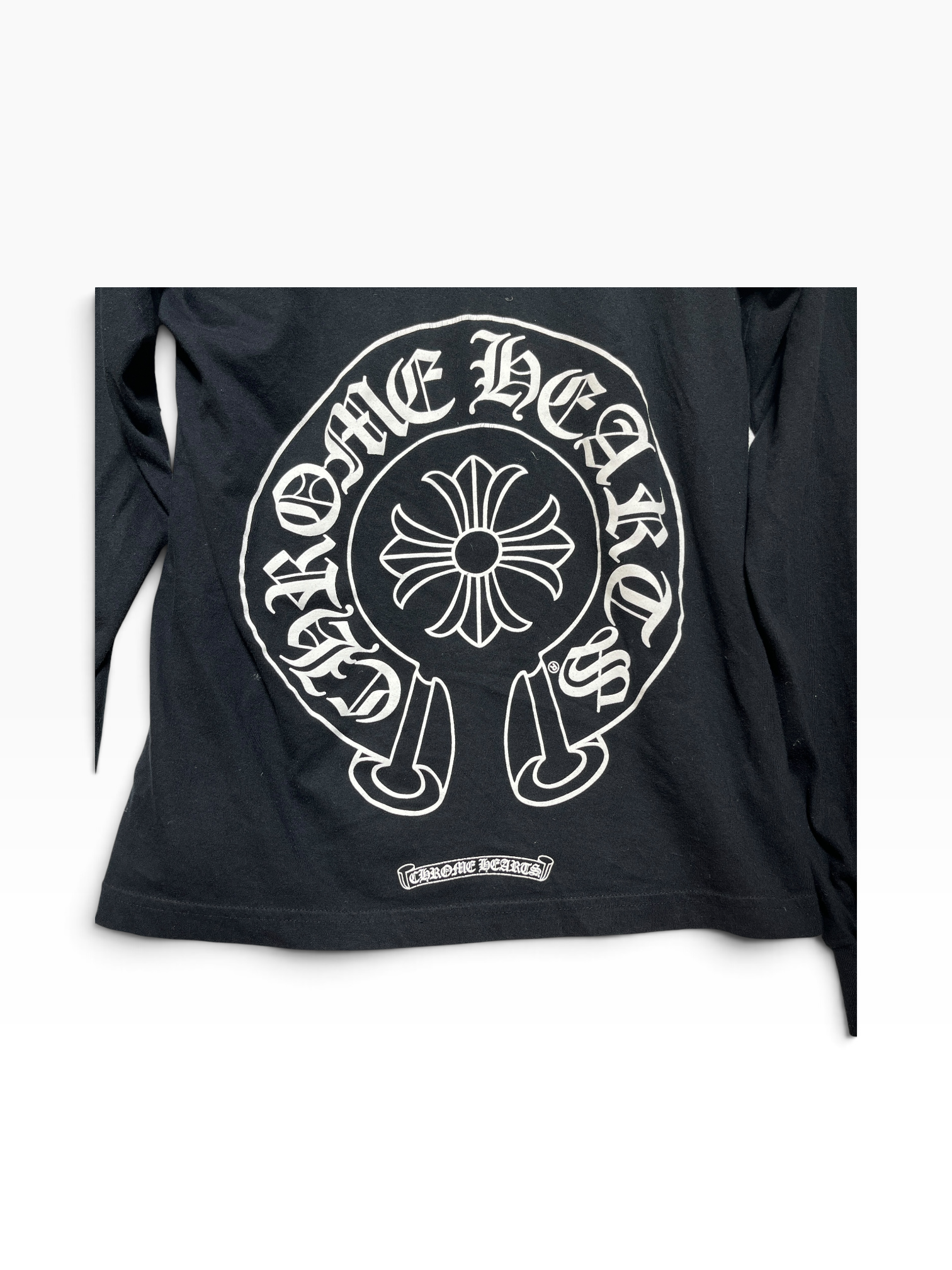 CHROME HEARTS/LS T-Shirt/M/Cotton/BLK/red white blue logos view 5