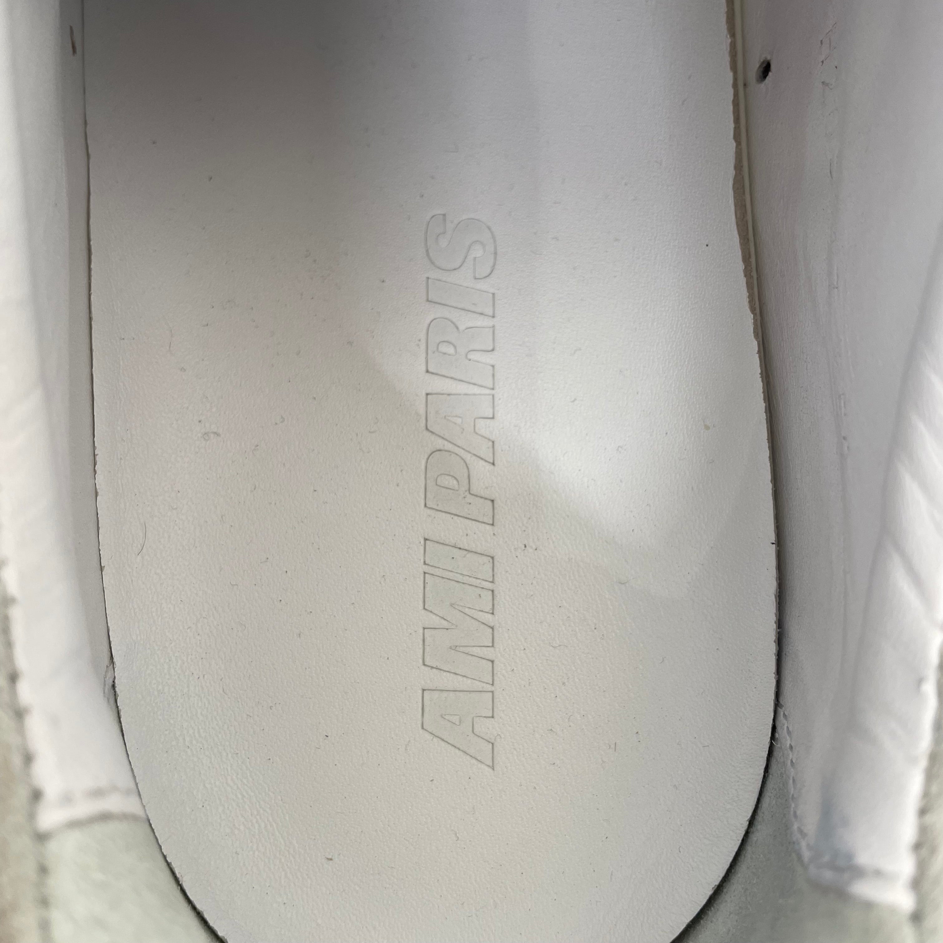 AMI PARIS/Low-Sneakers/US 12/Cotton/WHT/velcro view 3
