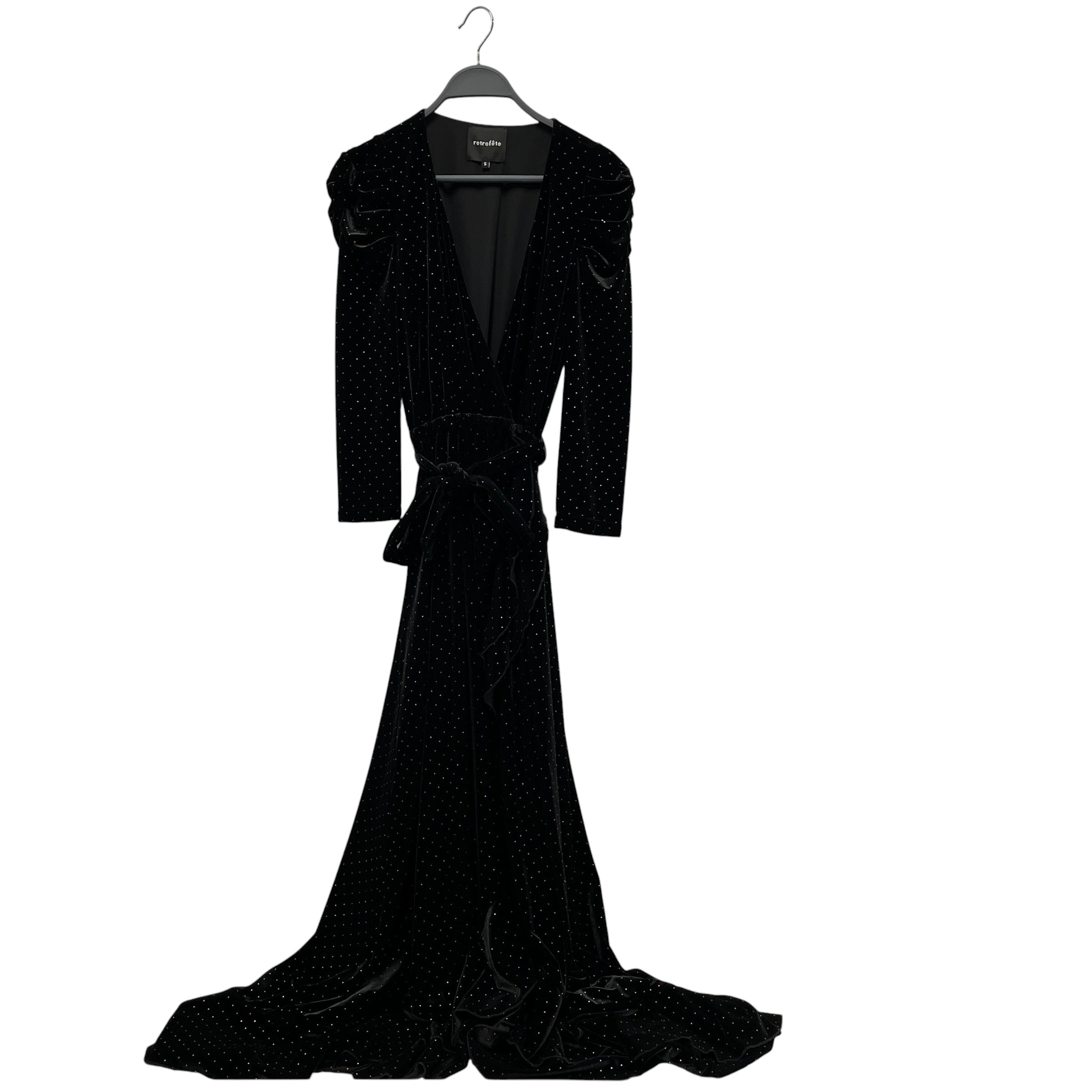 RETROFETE/LS Dress/S/Polyester/BLK/Maxi Length/VELVET RAINBOW STUDS view 1