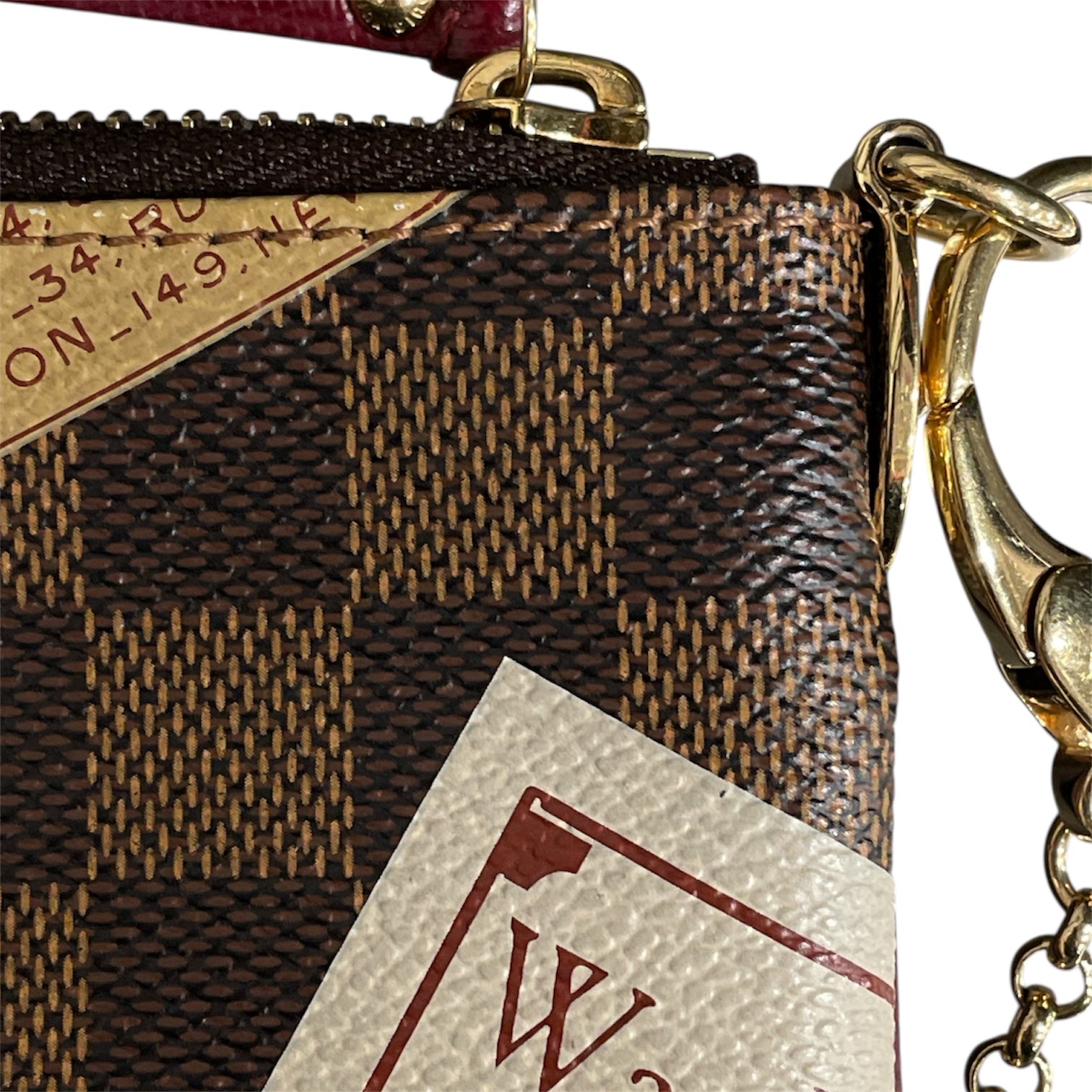 LOUIS VUITTON/Clutch Bag/All Over Print/Leather/BRW/DIER EBENE TRUNK LABELS view 5