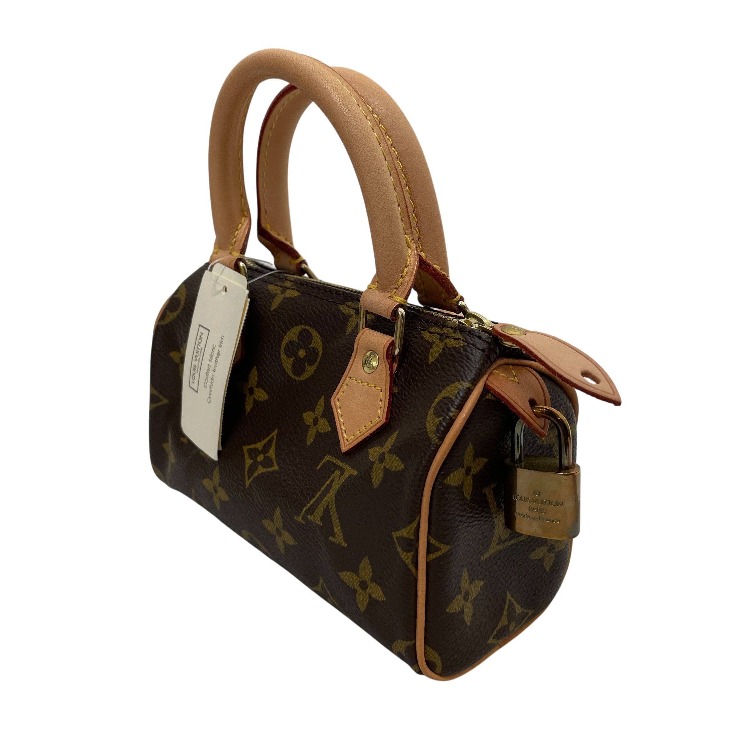 LOUIS VUITTON/Bag/Monogram/Leather/BRW/NANO SPEEDY view 7