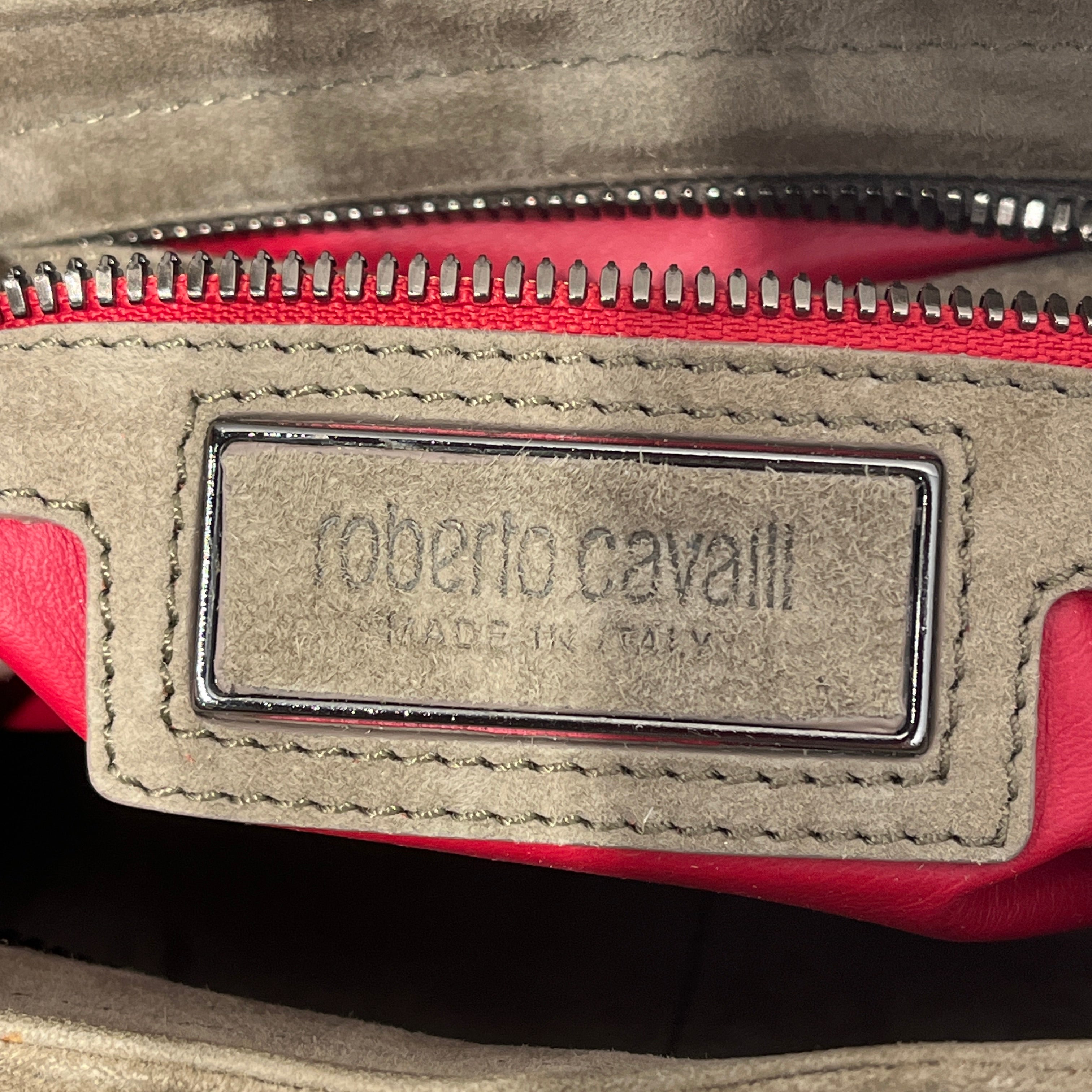 roberto cavalli/Hand Bag/Suede/BEG/SILVER PYRAMID STUD SUEDE BAG view 6