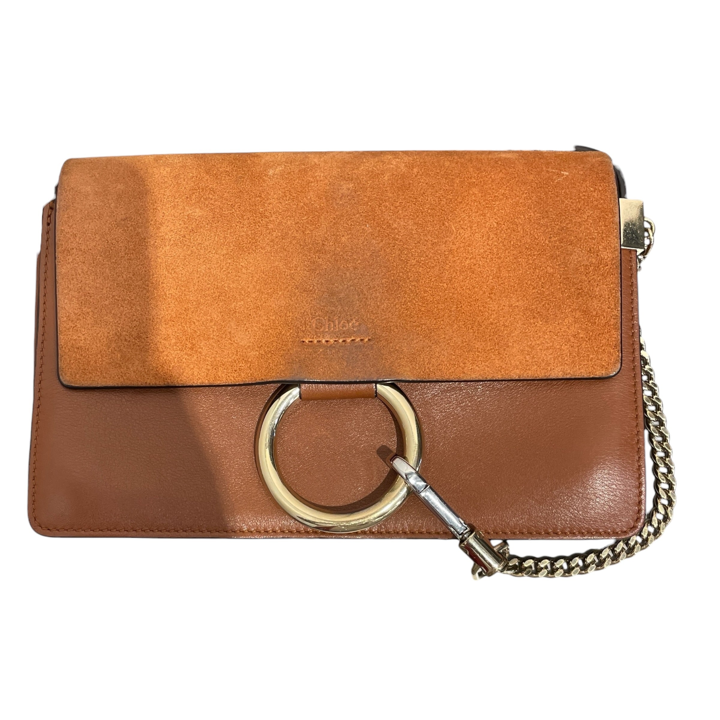 Chloe/Hand Bag/Suede/BRW/FAYE SUEDE SHOLDER BAG view 3