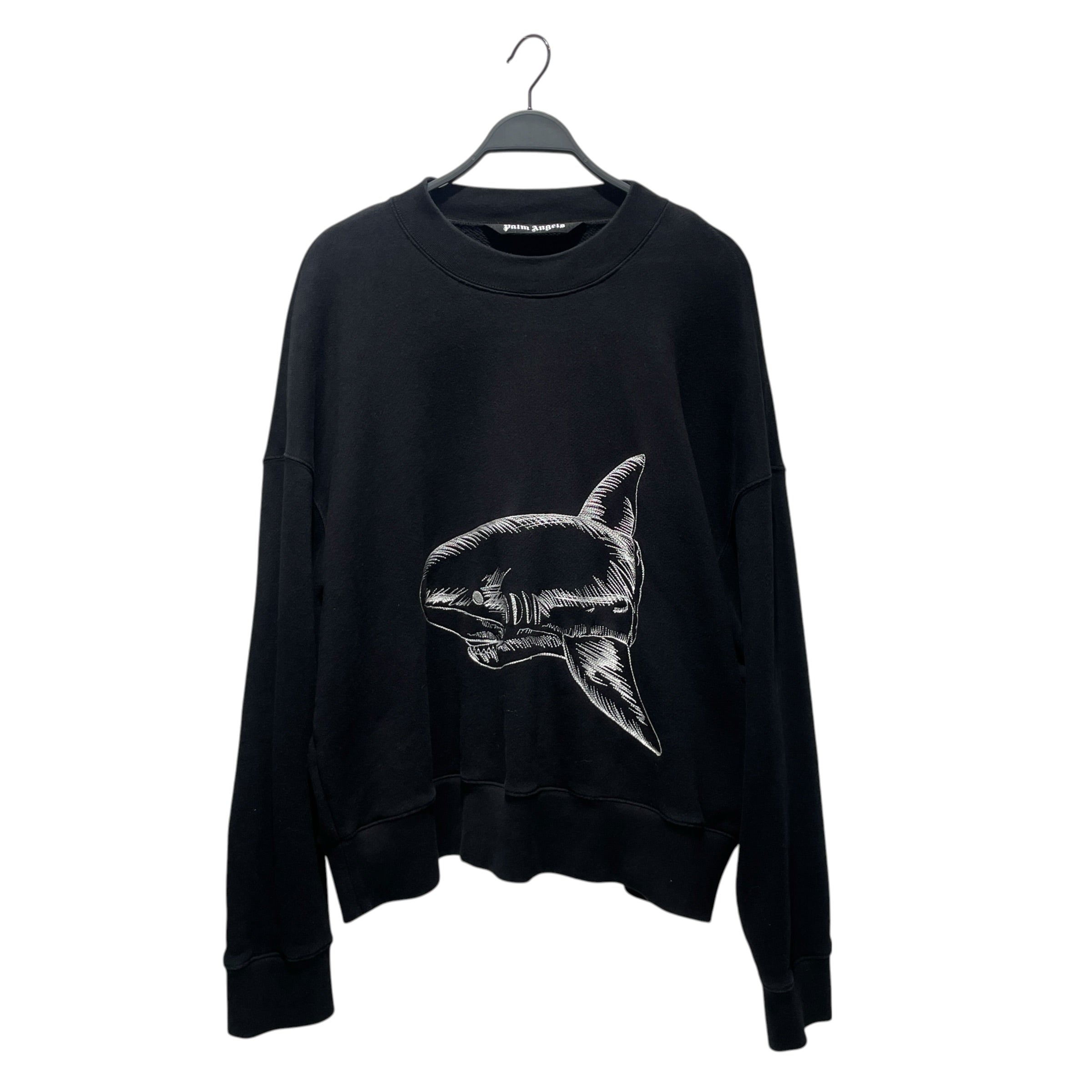 Palm Angels/Sweatshirt/M/Cotton/BLK/shark sweatshirt view 1