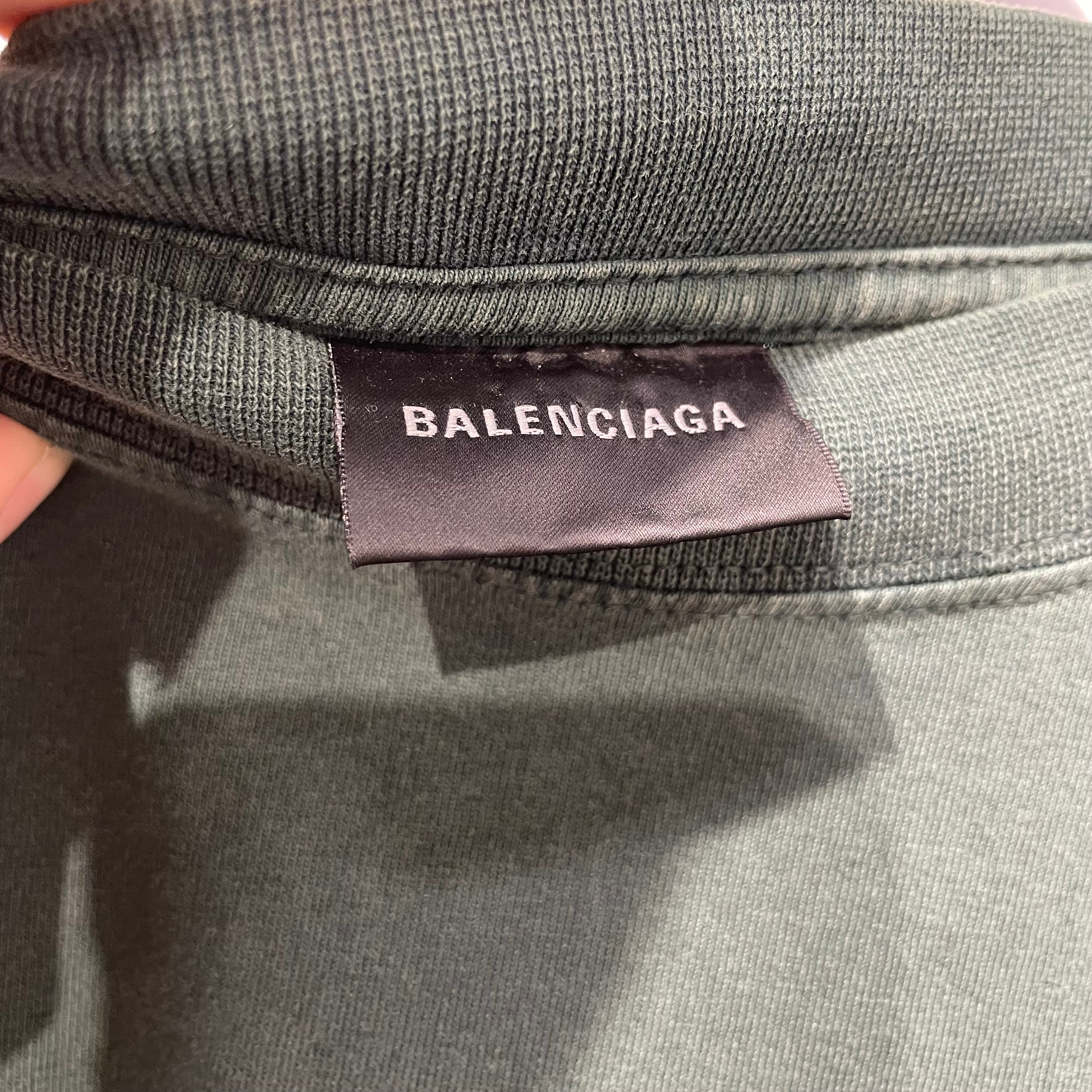BALENCIAGA/T-Shirt/XL/Cotton/GRN/RED STITCHED LOGO view 4
