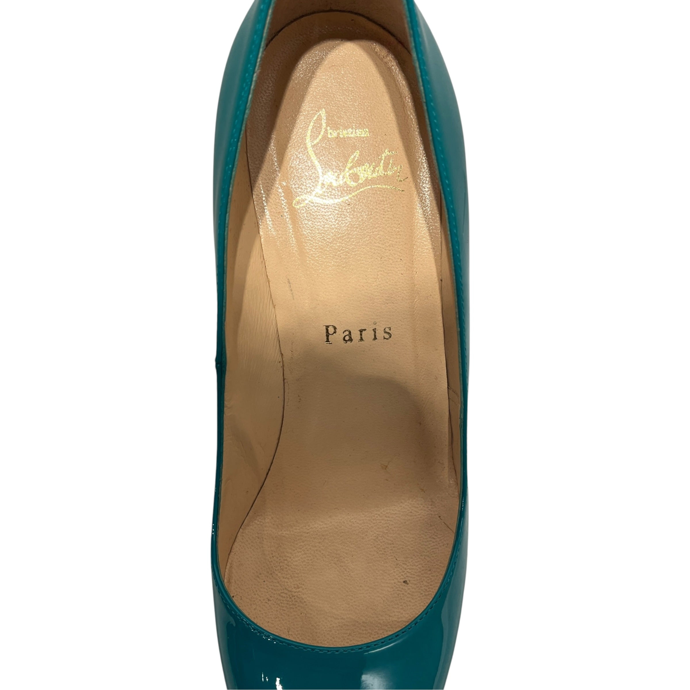 Christian Louboutin/Heels/EU 36/Leather/BLU/U-Tip/130mm Biana Green/Blue Pumps view 4