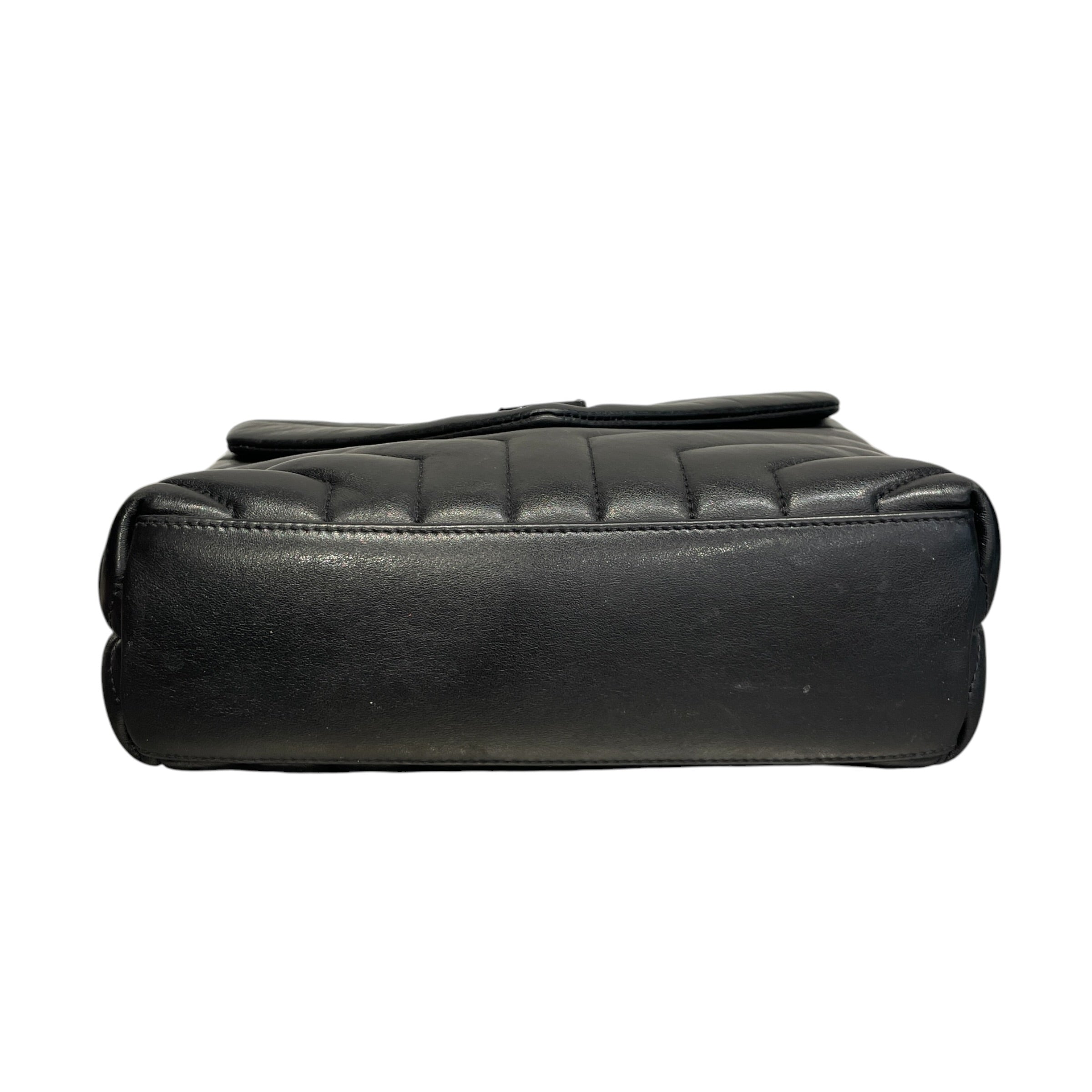 YVES SAINT LAURENT/Cross Body Bag/Leather/BLK/SAINT LAURENT QUILT BAG view 5