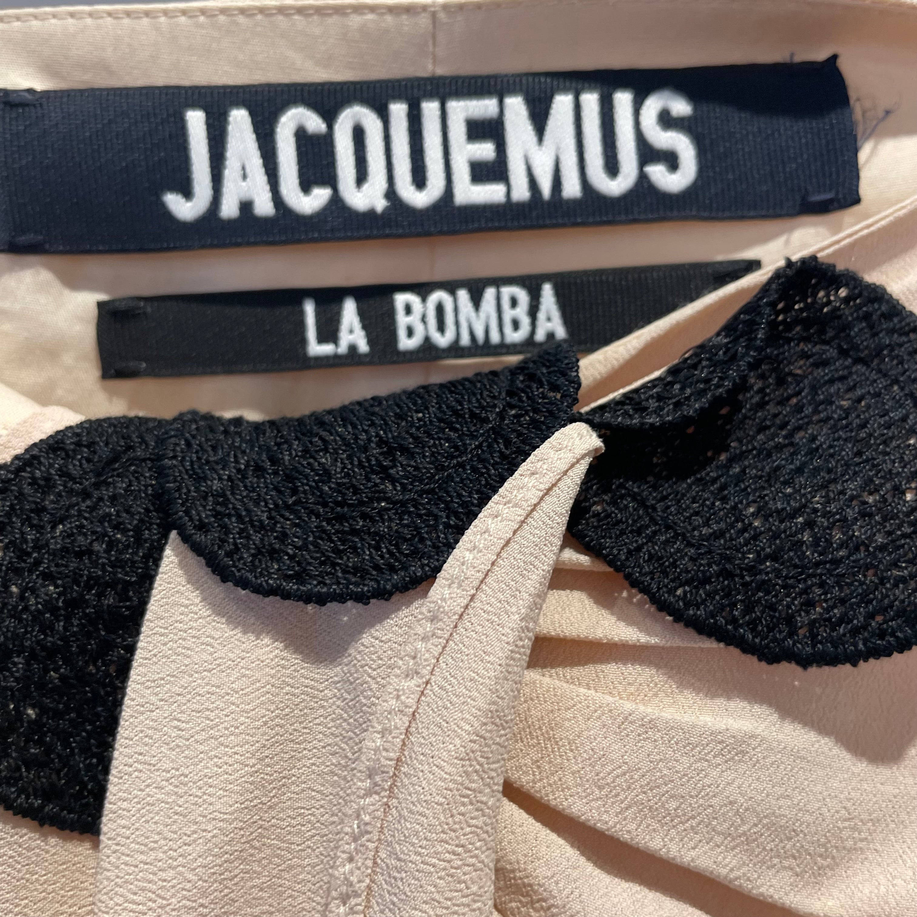 JACQUEMUS/Bottoms/40/Polka dot/Cotton/BEG/MIDI SKIRT view 3
