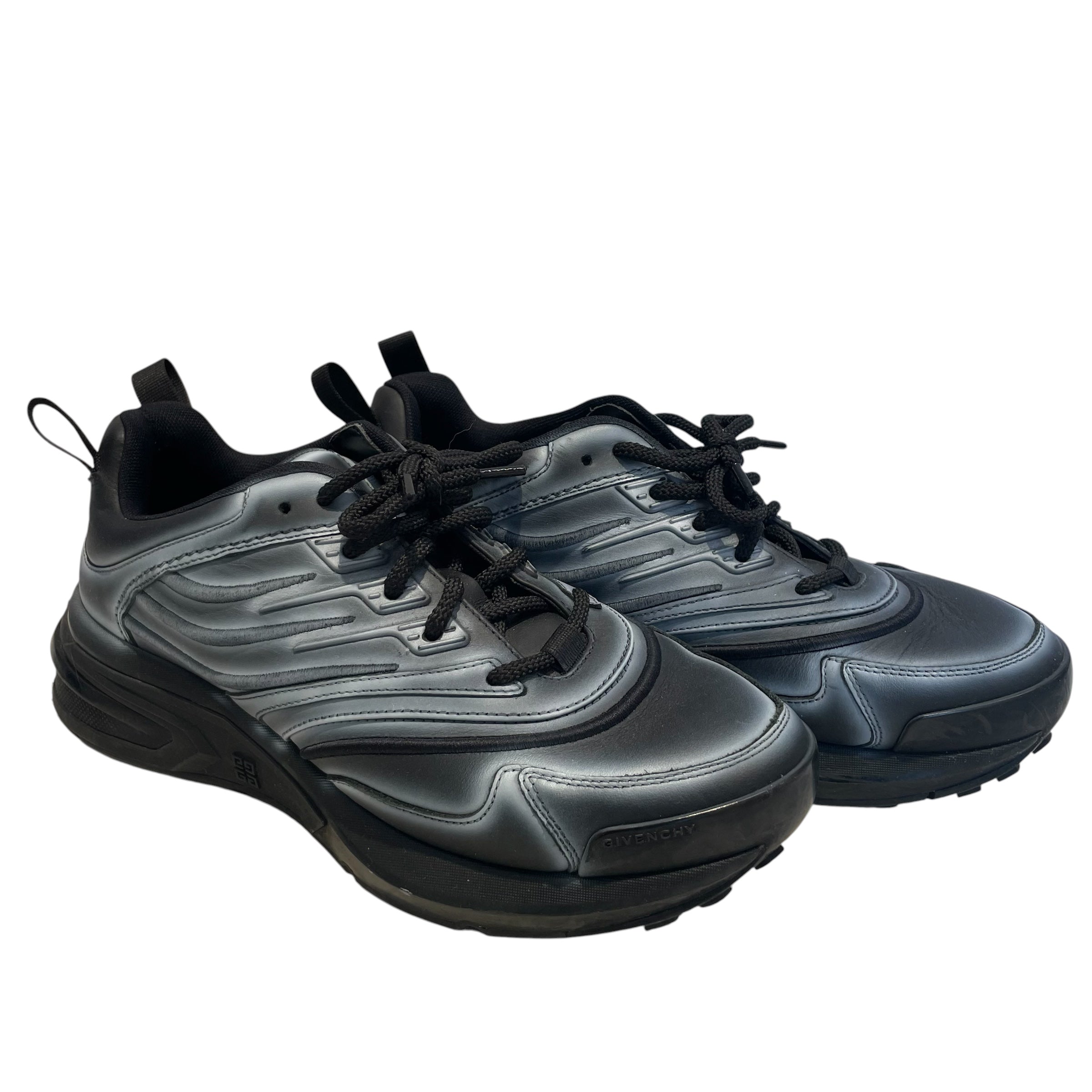 GIVENCHY/Low-Sneakers/EU 40/Cotton/BLK/whi spray/blk laces view 1