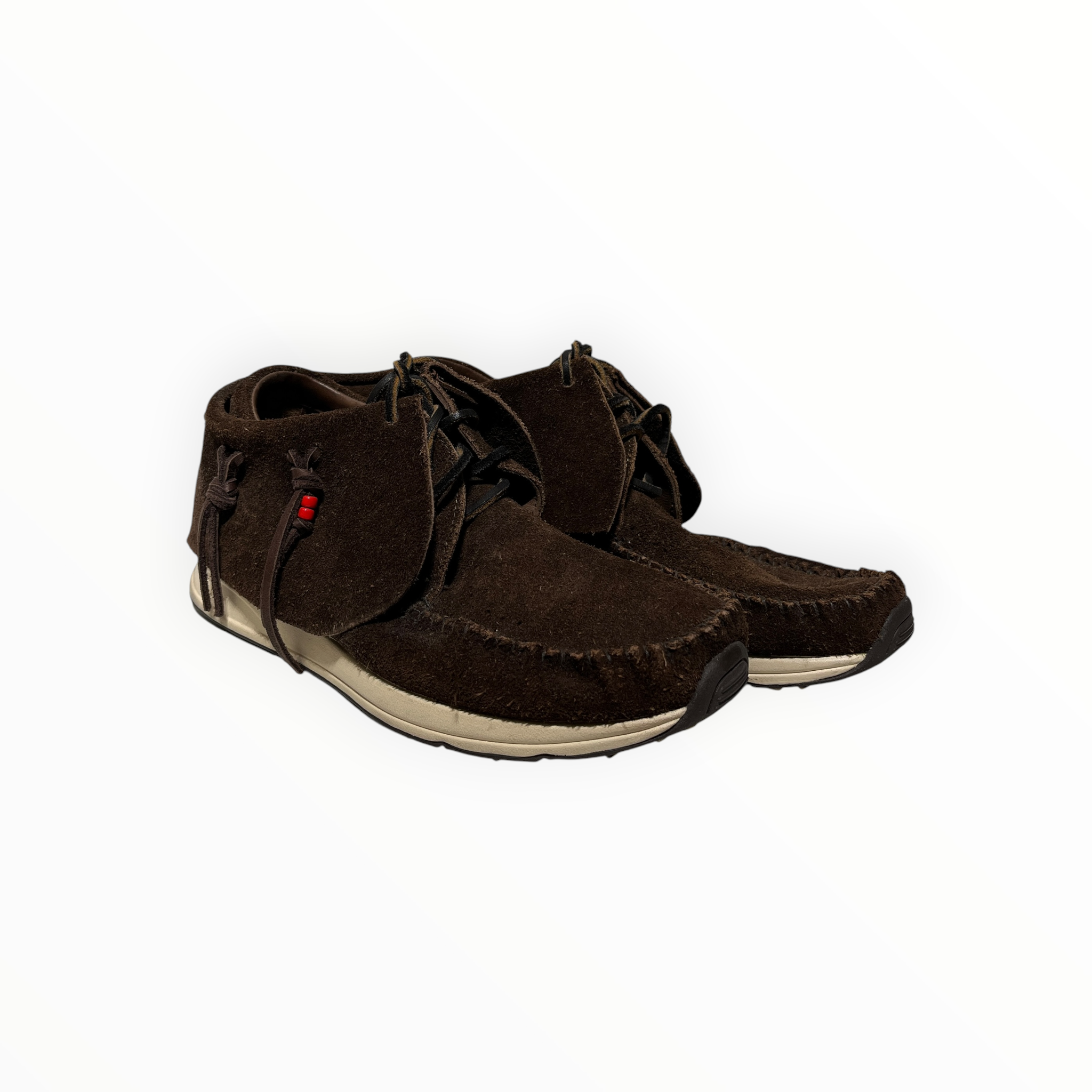 visvim/Hi-Sneakers/US 10/Leather/BRW/shaman folk bead accent view 1