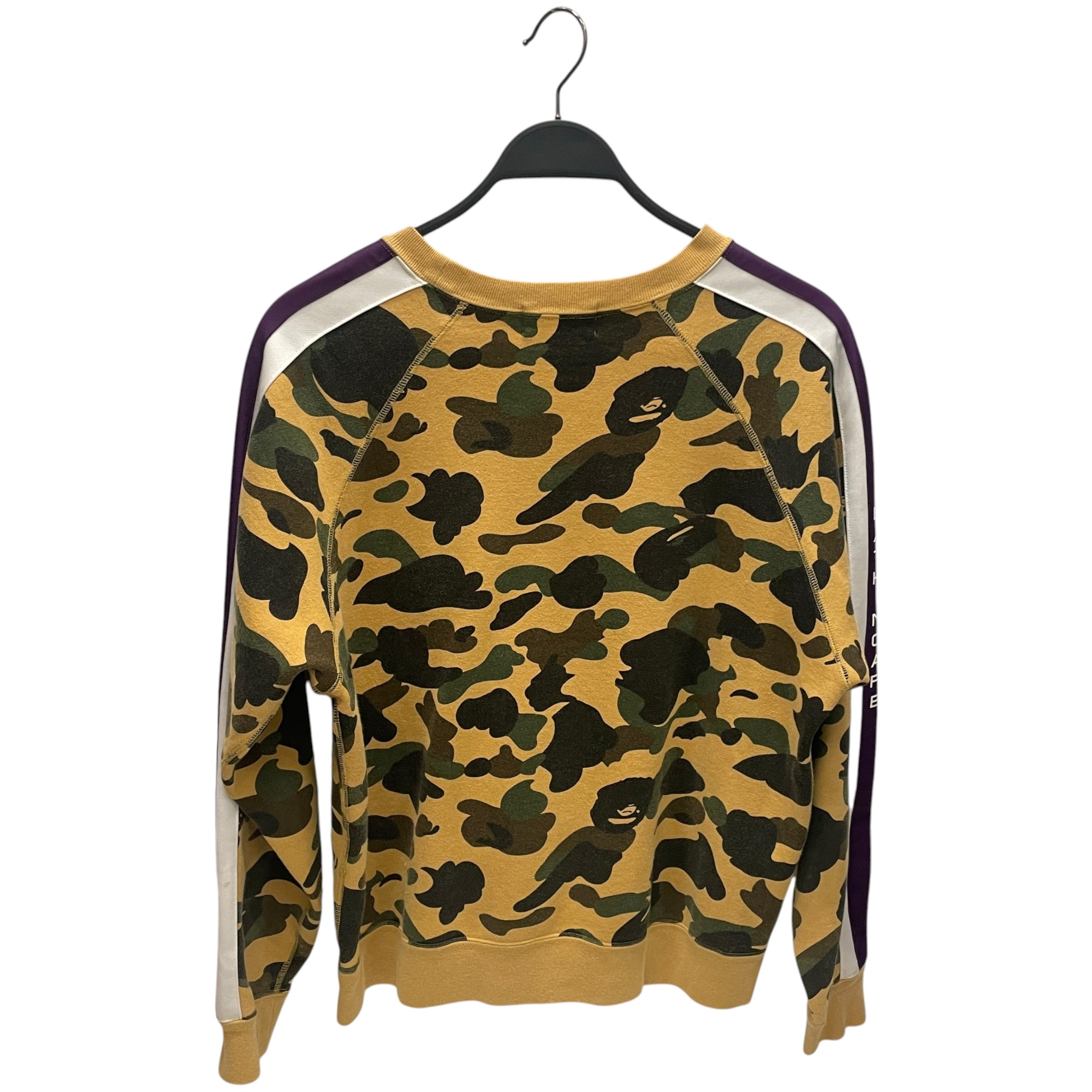 A BATHING APE/Sweatshirt/Camouflage/Cotton/CML/PURPLE & WHITE STRIPES ON SIDE view 2