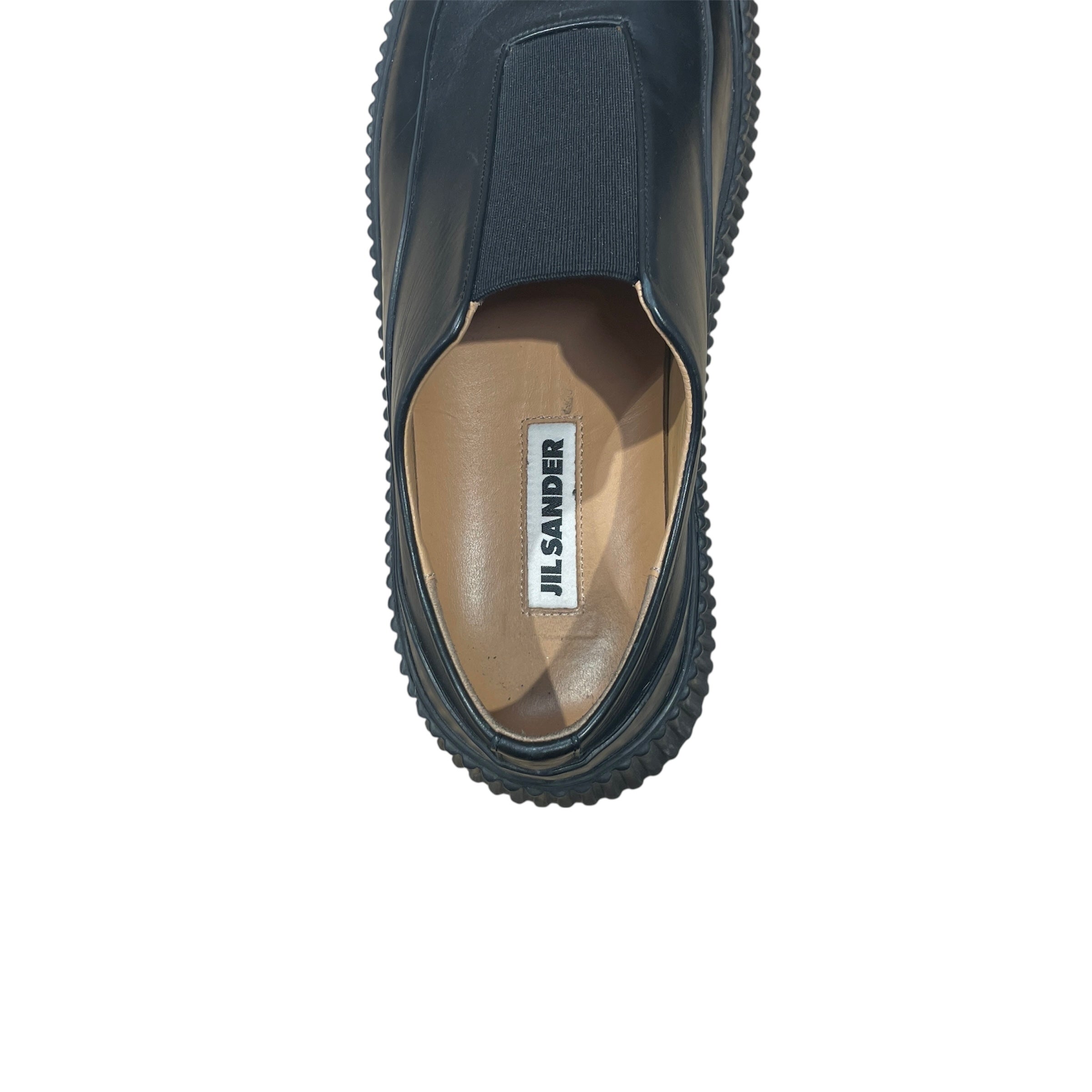 JIL SANDER/Low-Sneakers/EU 41/Leather/BLK/Vulcanized Slip On view 3