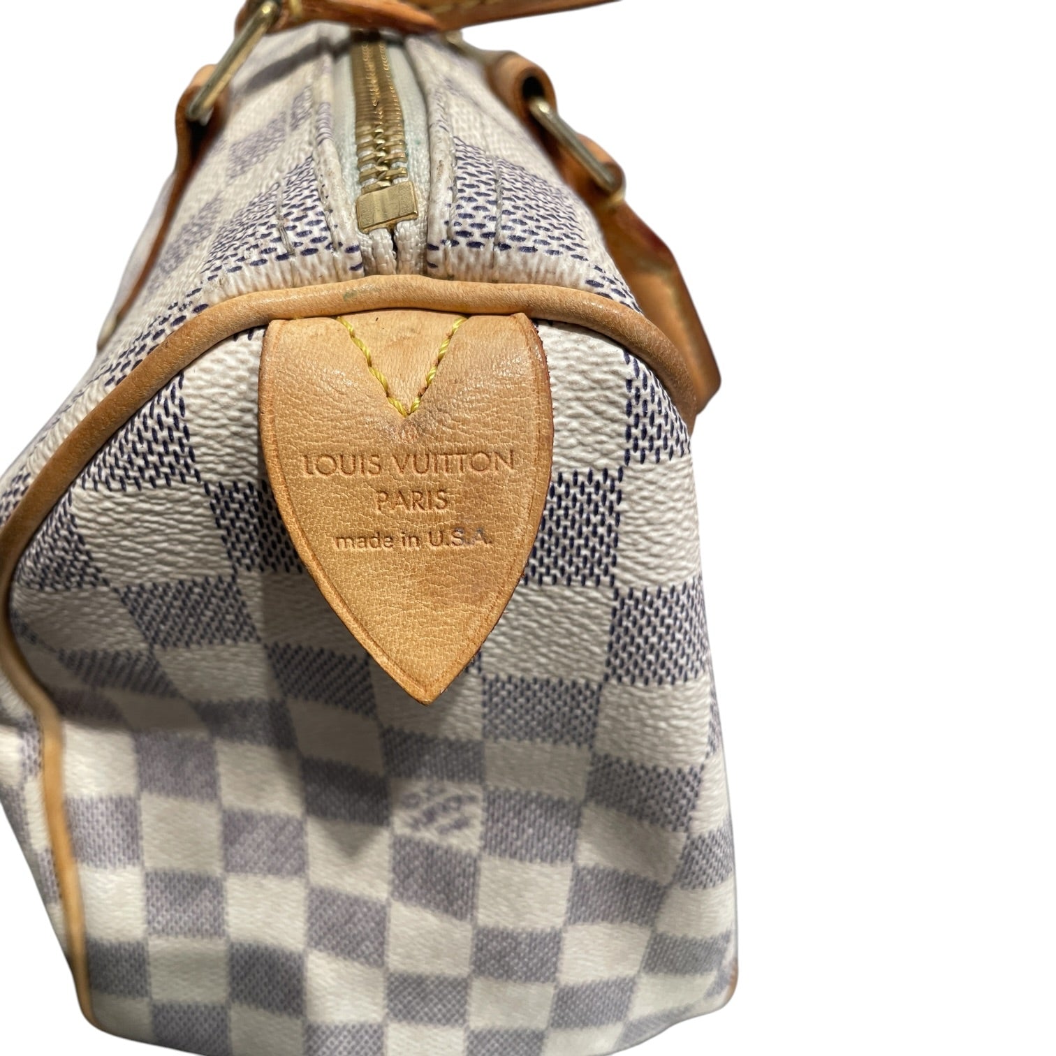 LOUIS VUITTON/Hand Bag/All Over Print/Leather/MLT/Damier Azur Speedy 25 As is view 5