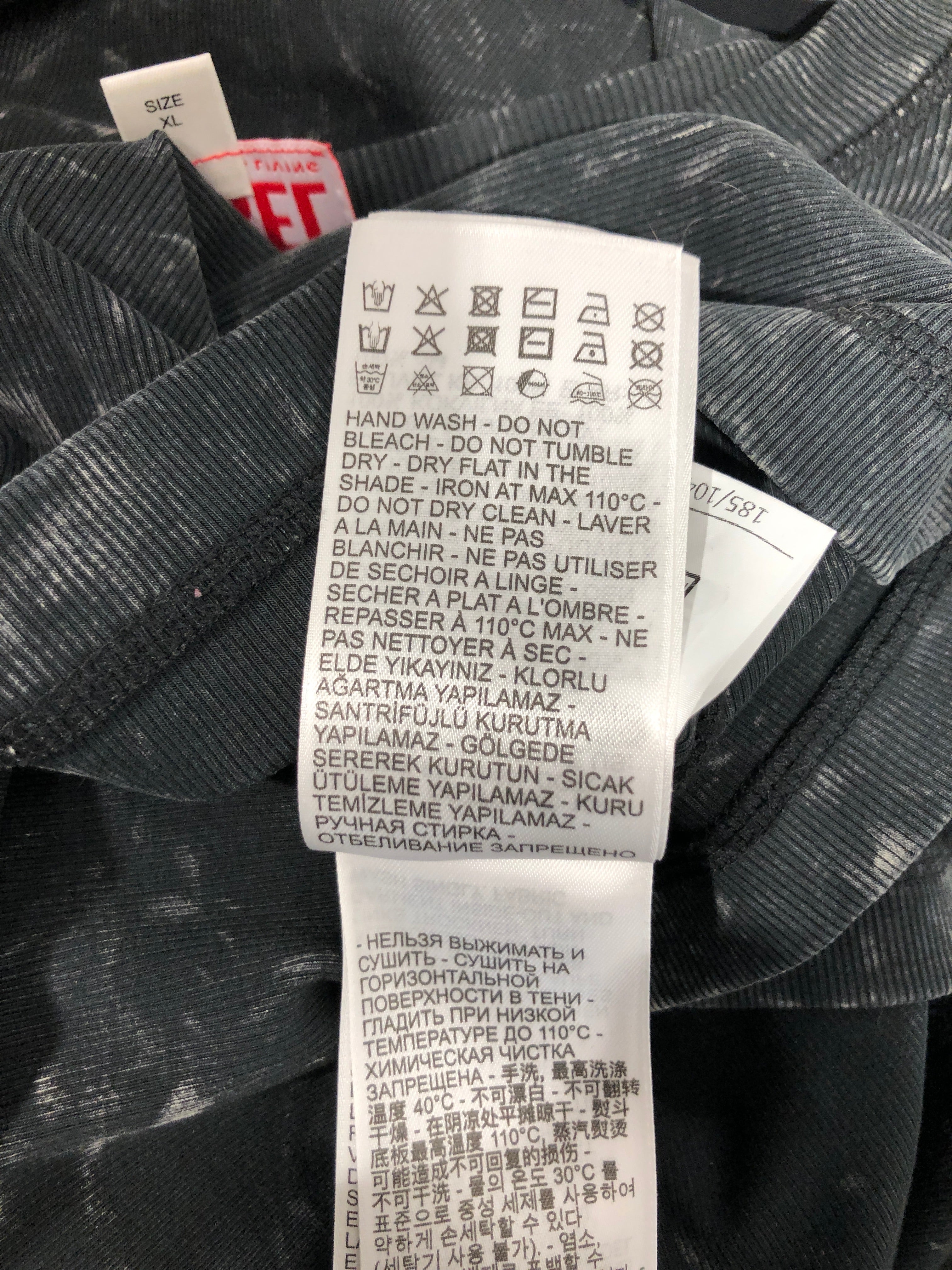 DIESEL/LS T-Shirt/XL/Cotton/GRY/All Over Print/ZIPPER LS T-Auser view 4