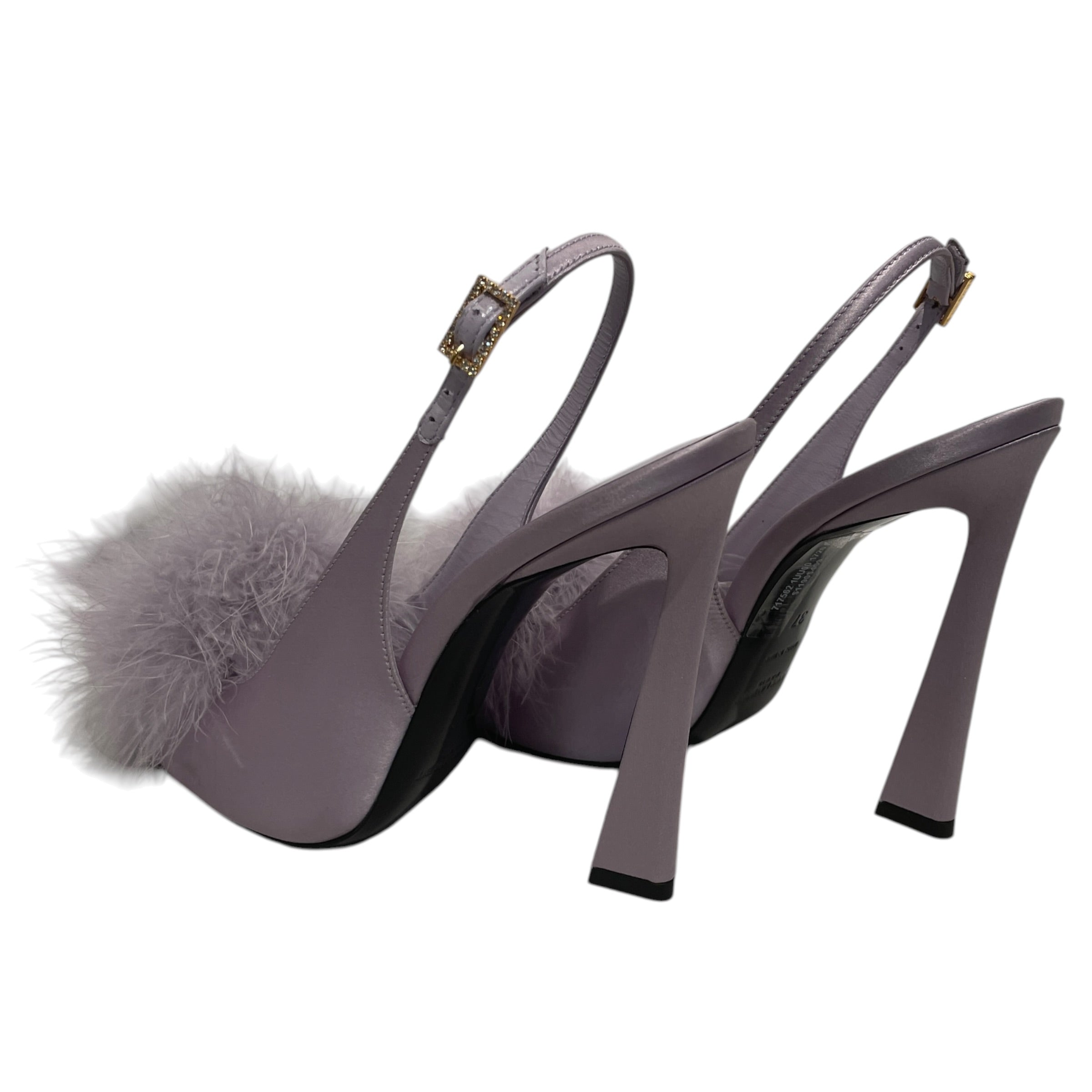 SAINT LAURENT/Heels/EU 37/PPL/Mae Slingback view 2