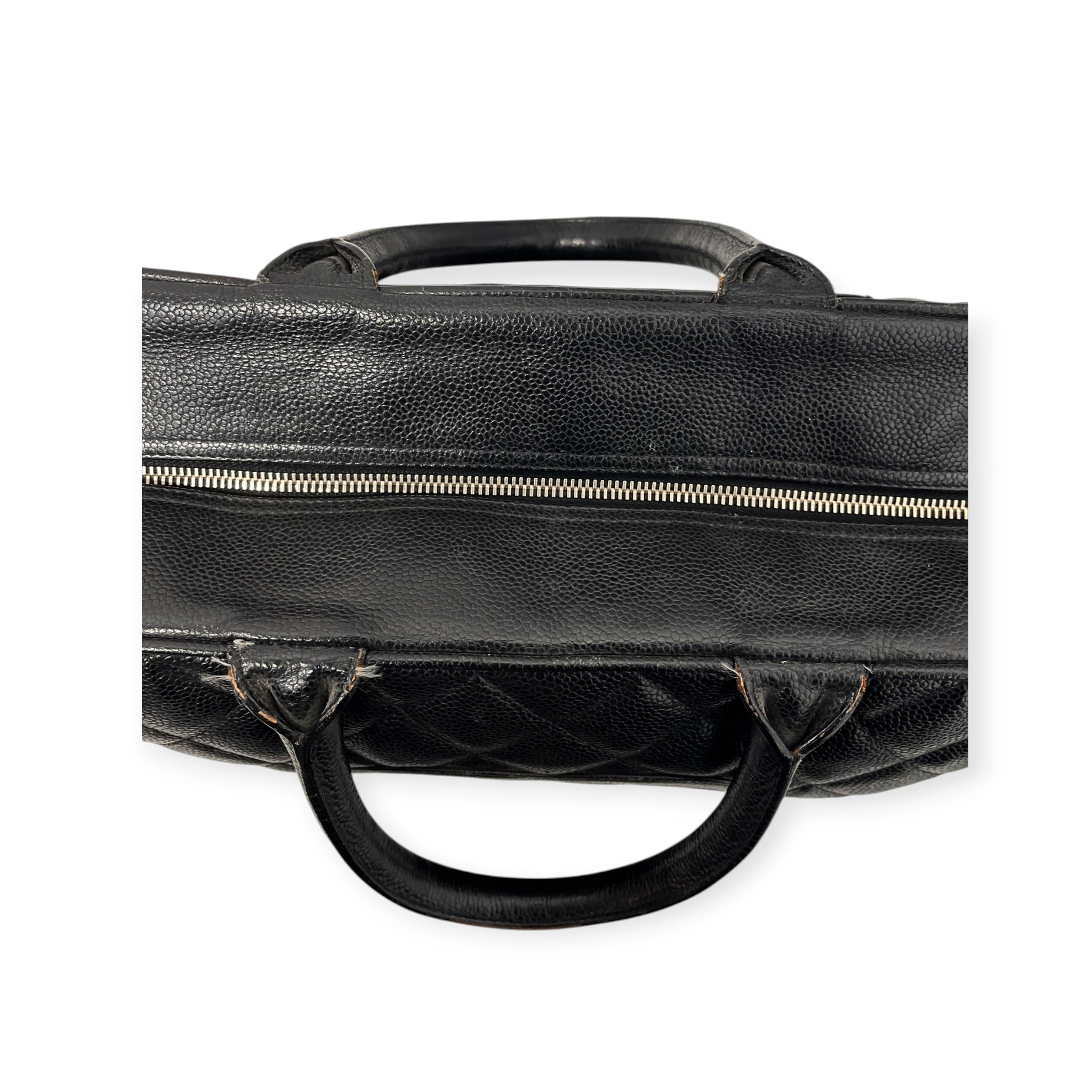 CHANEL/Bag/Leather/BLK/CAVIAR QUILTED BOWLER BAG view 5
