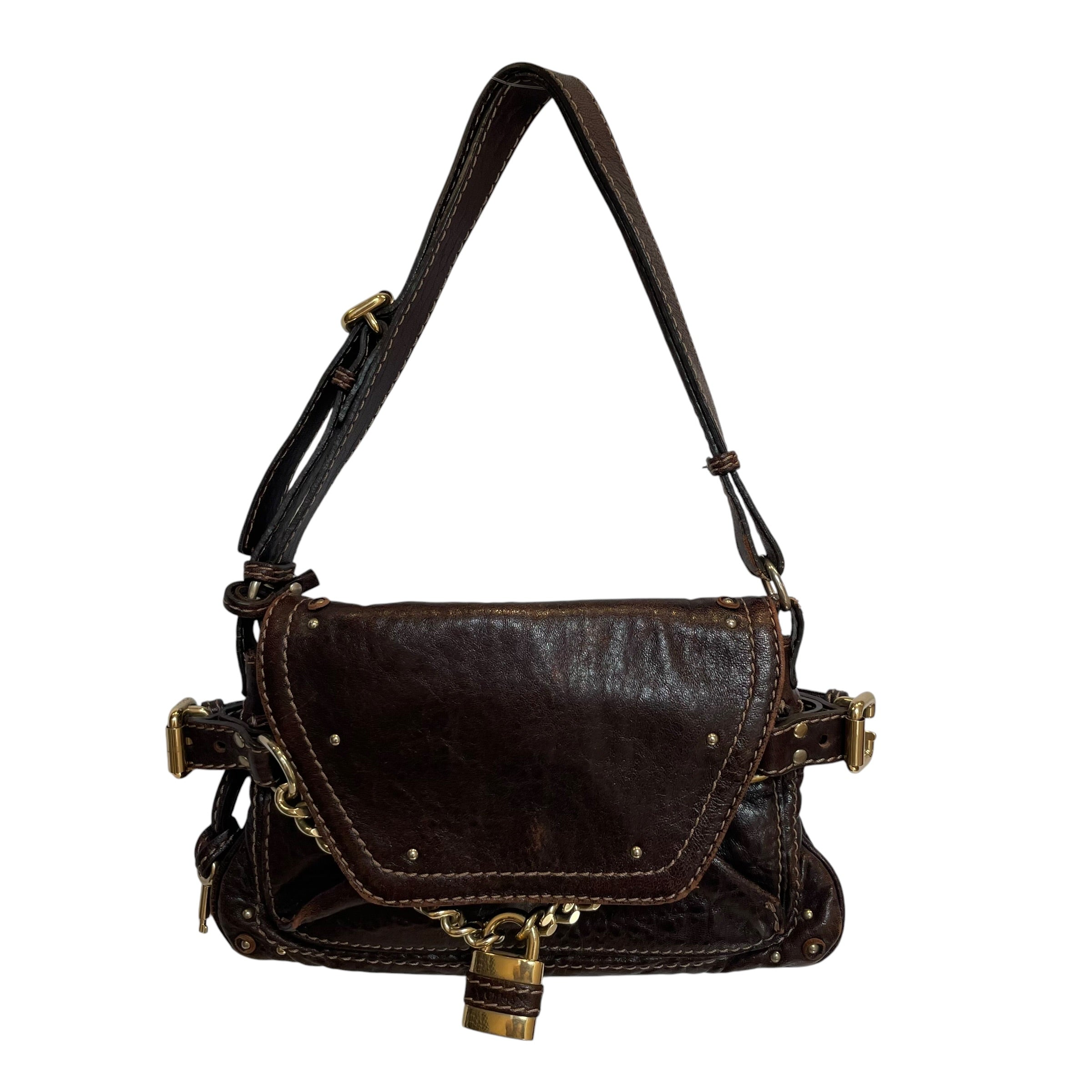 Chloe/Bag/Leather/BRW/CHAIN & LOCK ON FRONT view 1