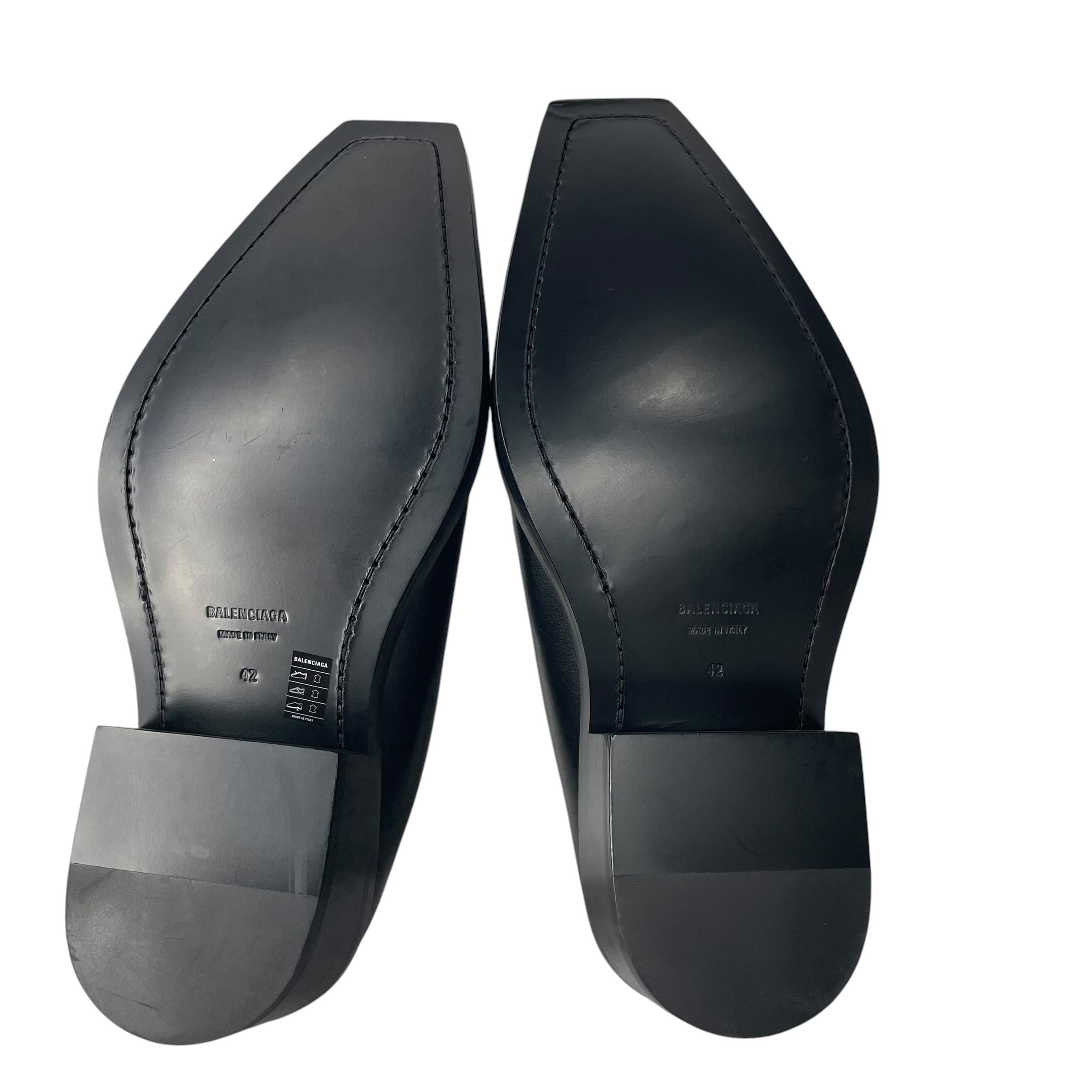 BALENCIAGA/Loafers/EU 42/Leather/BLK/SANTIAGO MULE view 4