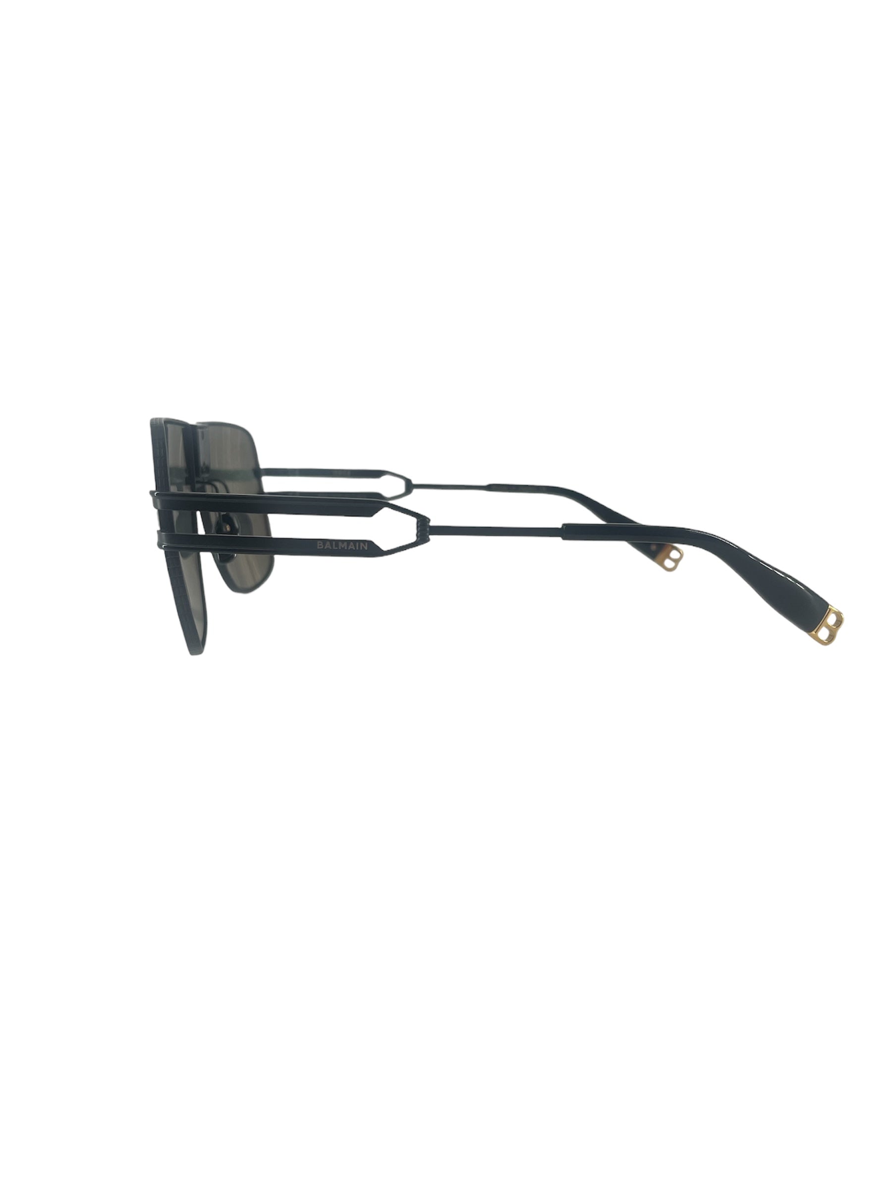 BALMAIN/Sunglasses/Titanium/BLK/bps 103c-60 / blk / BY AKONI view 2