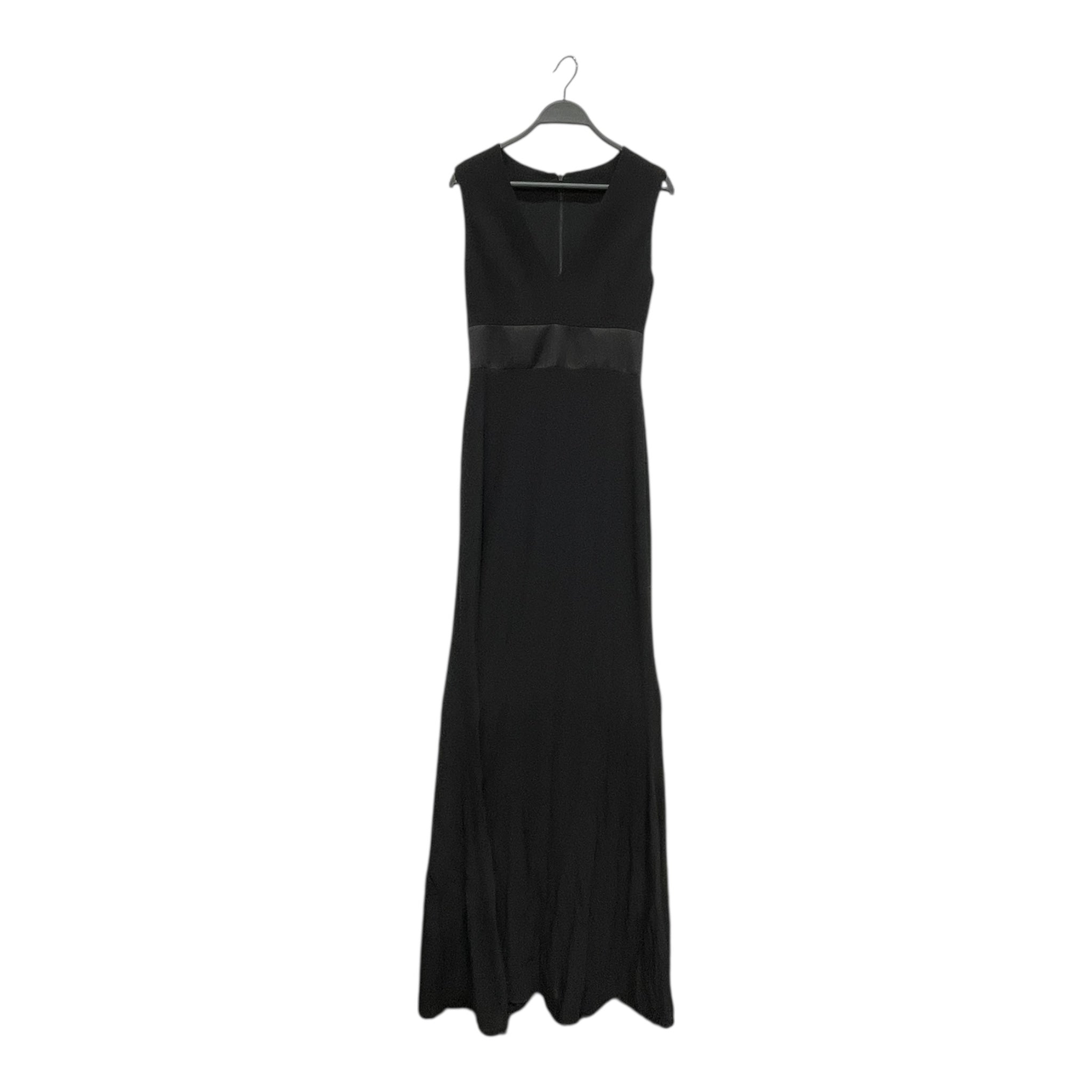 Alexander McQueen/SL Dress/40/Silk/BLK/VNECK FLOOR LENGTH view 2