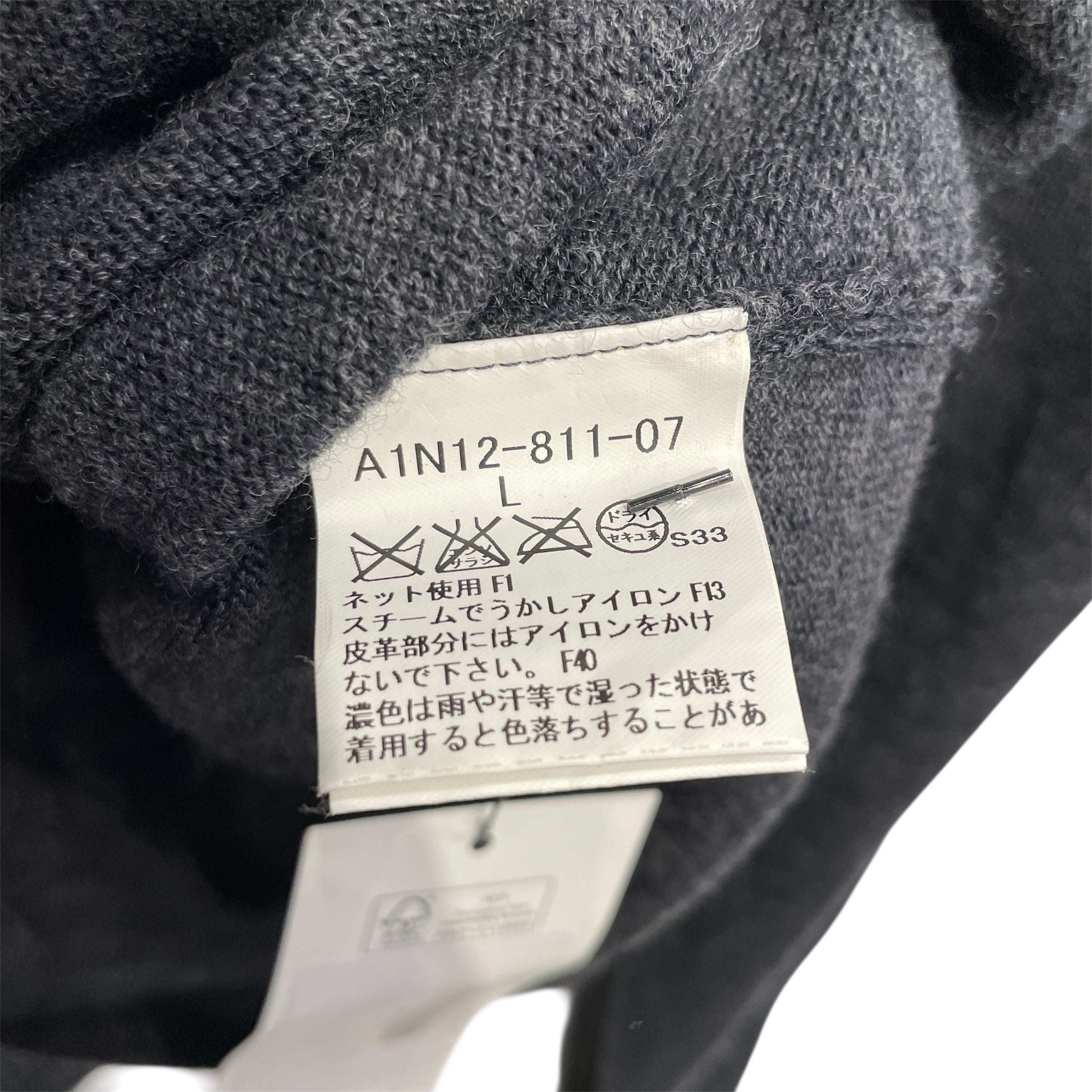 BURBERRY LONDON/Sweater/L/Plaid/Wool/GRY/ view 4