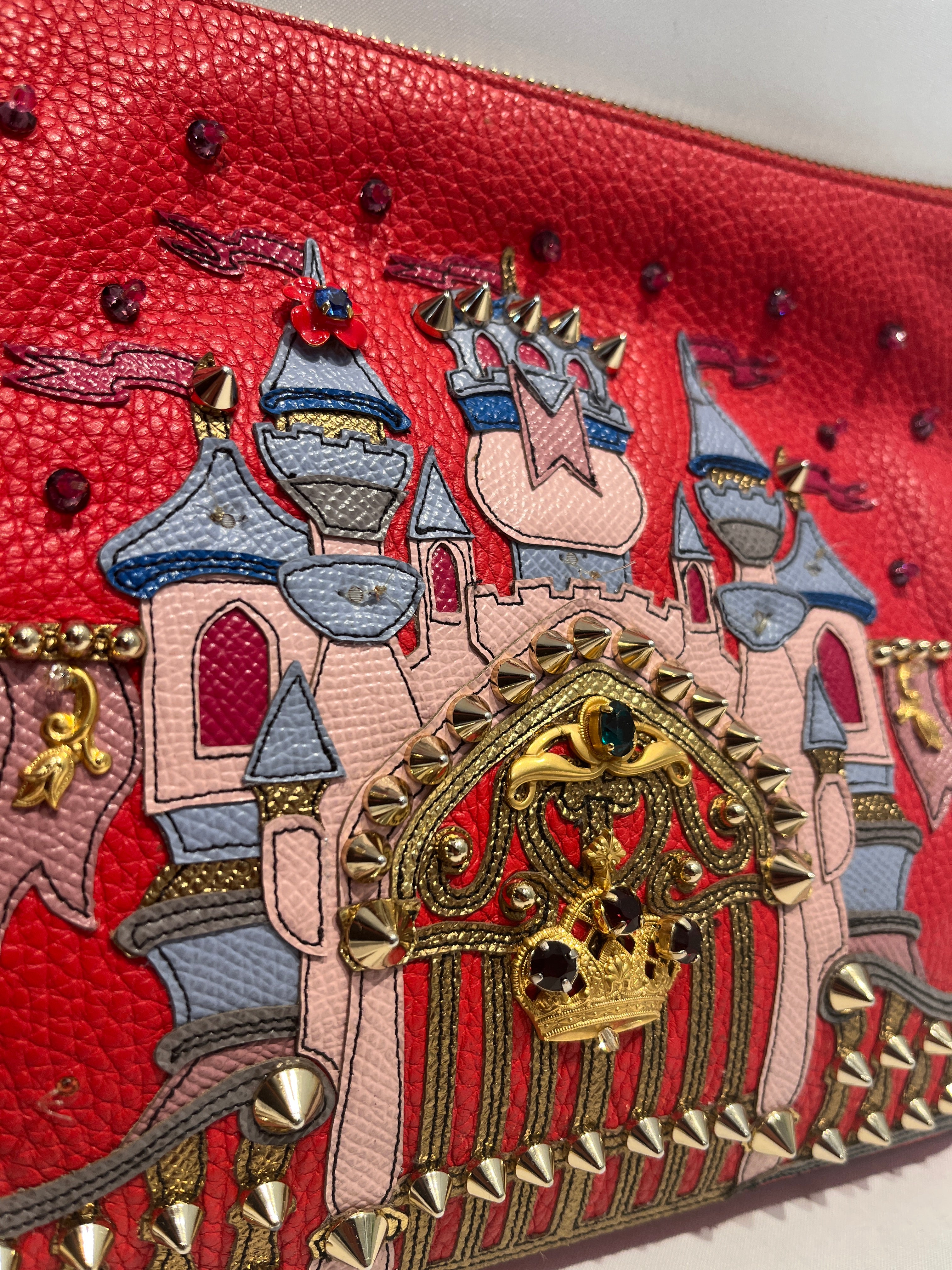 DOLCE&GABBANA/Clutch Bag/Graphic/Leather/RED/CASTLE CLUTCH view 6