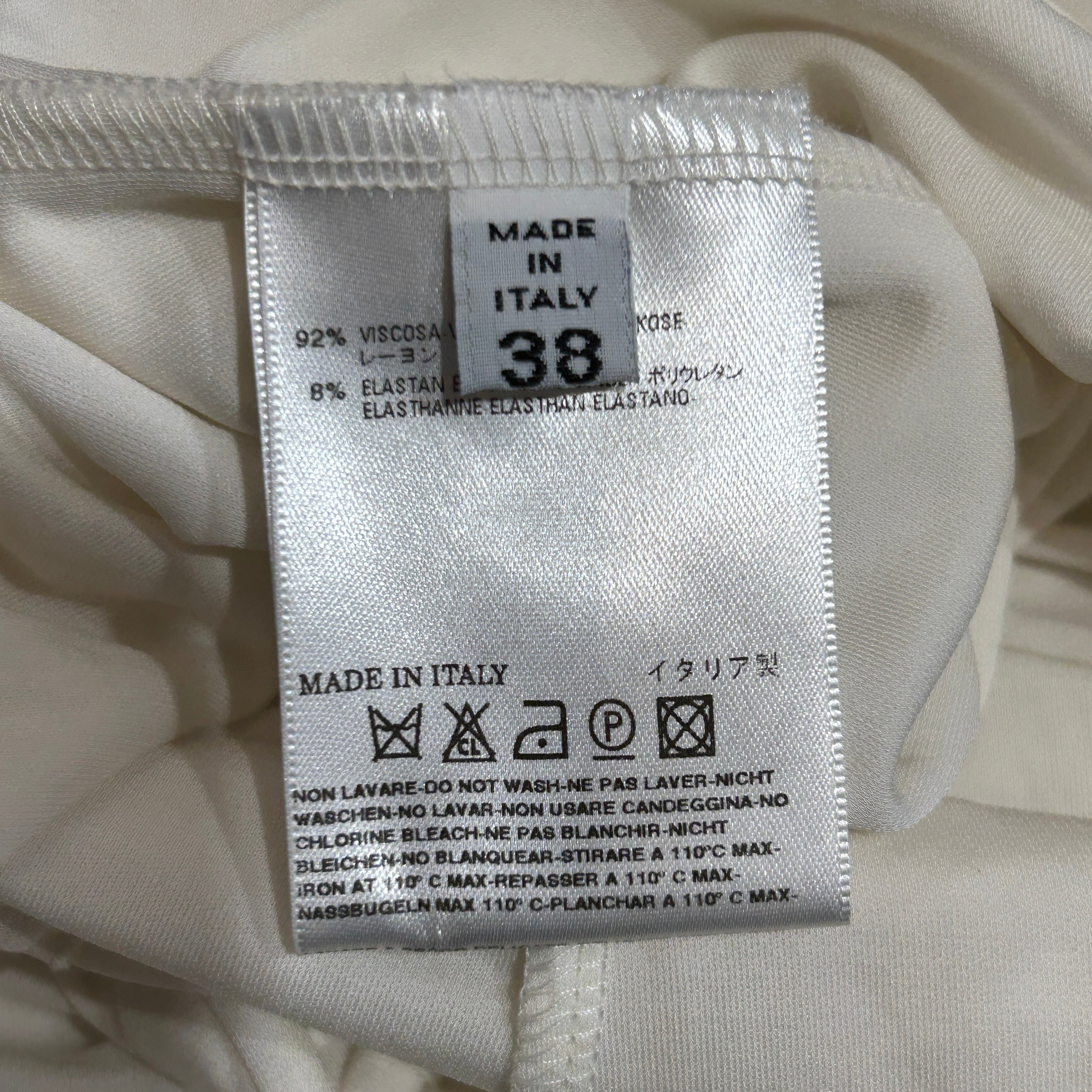 Maison Margiela/Long Skirt/38/Cotton/WHT/ruched detail view 4