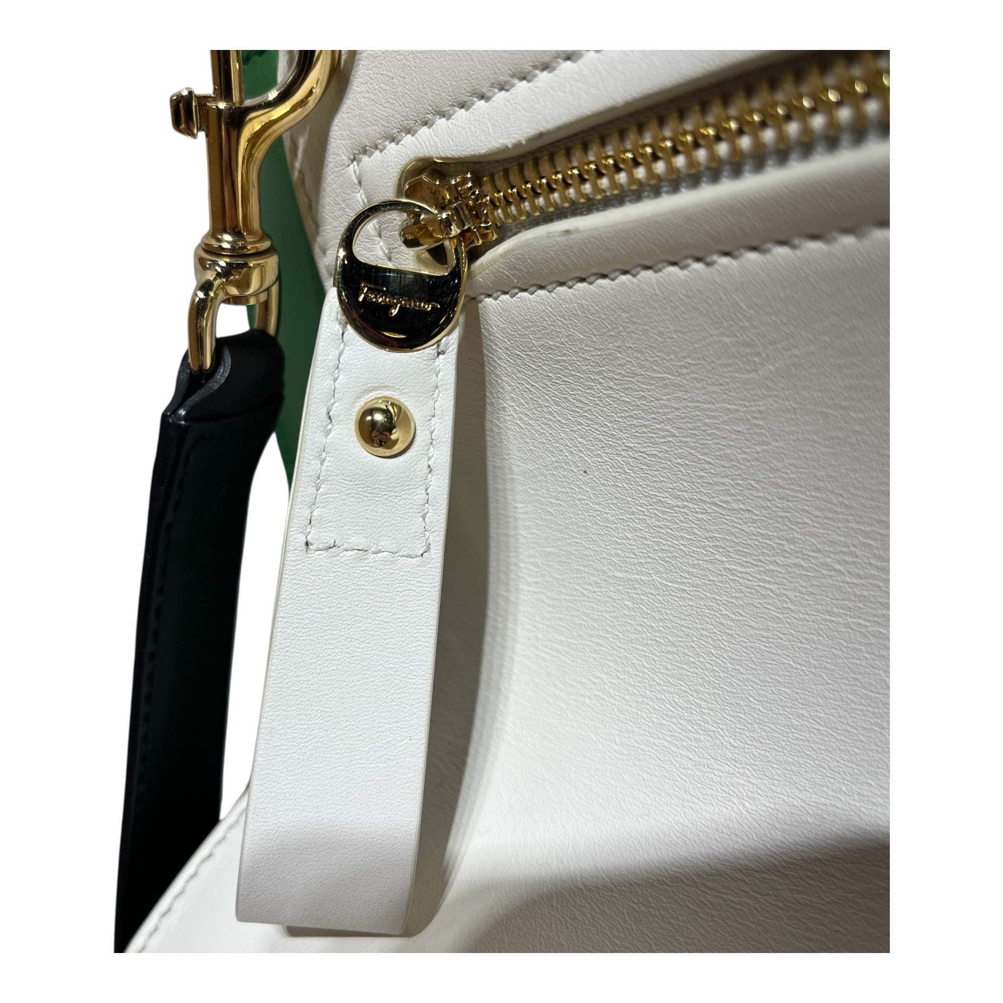 Salvatore Ferragamo/Hand Bag/Leather/WHT/Sofie Satchel Tri-Color GRN view 7