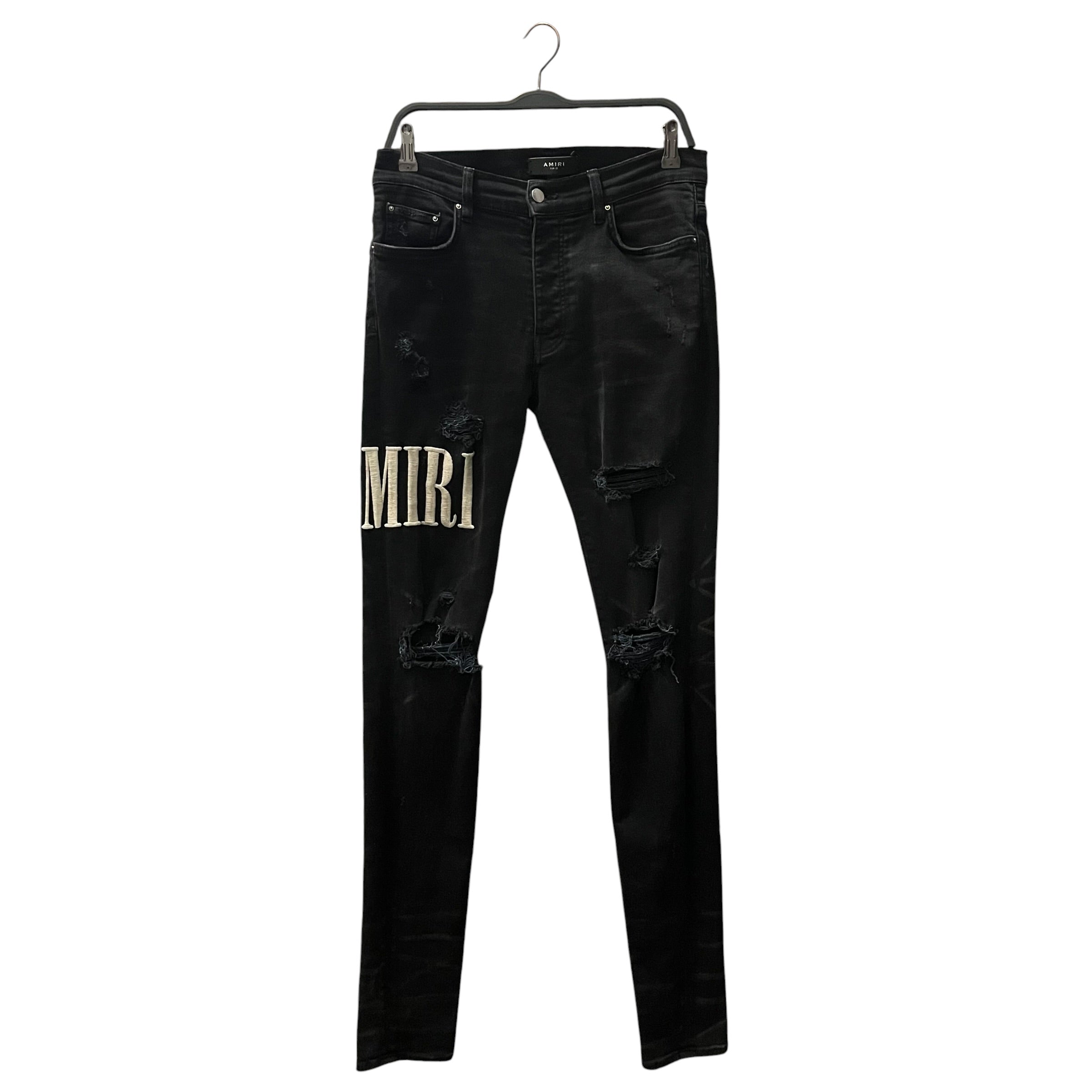 AMIRI/Skinny Pants/32/Denim/BLK/amiri branding view 1