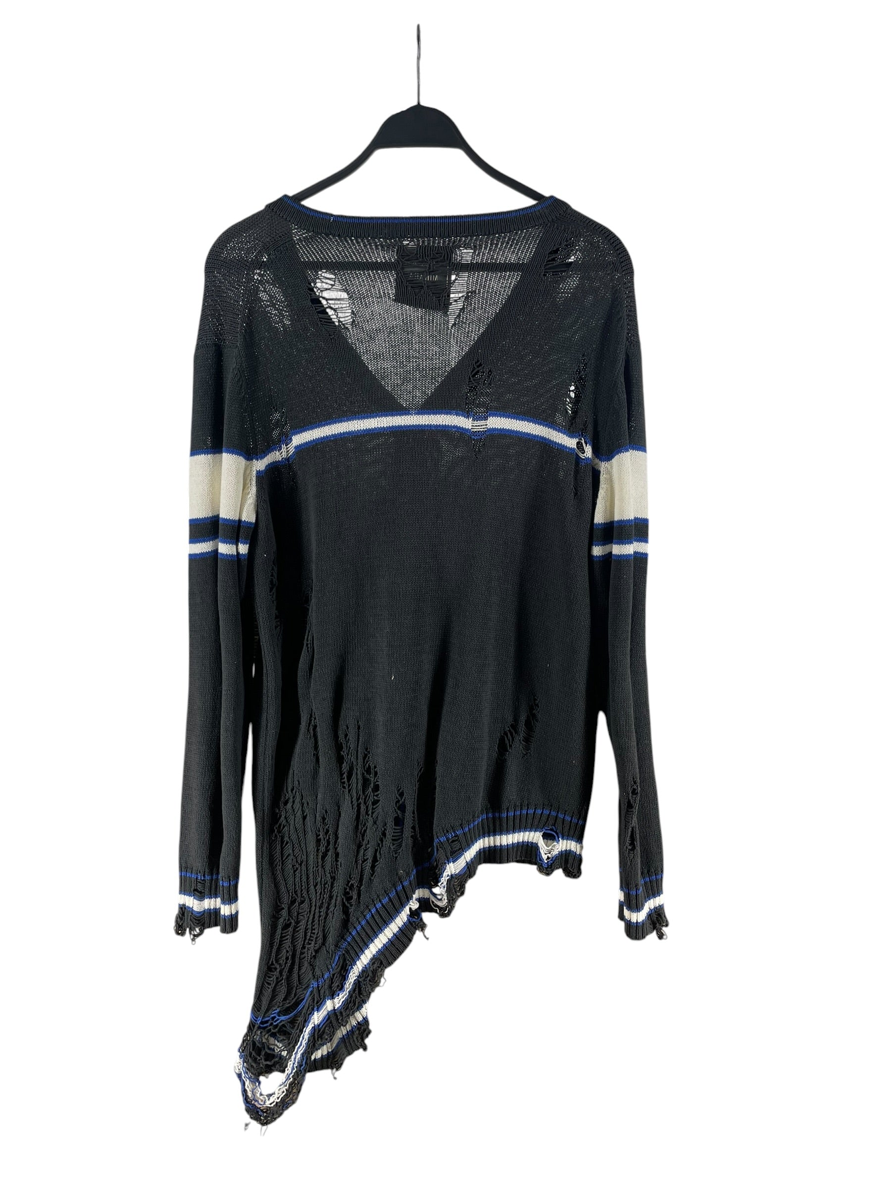 MIHARA YASUHIRO/Cardigan/L/Cotton/BLK/81523535 Distressed Cardigan view 2