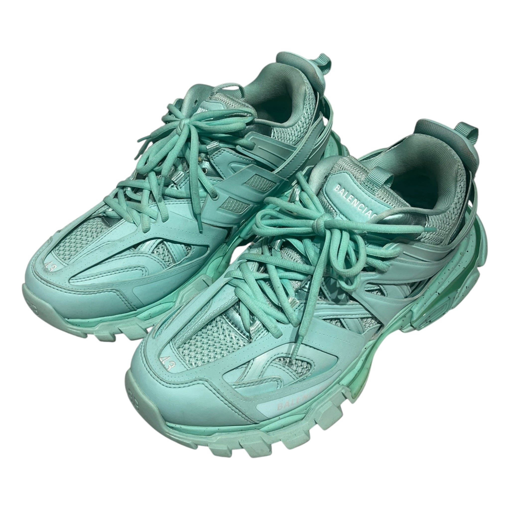 BALENCIAGA/Low-Sneakers/US 10/Leather/GRN/mint green view 1