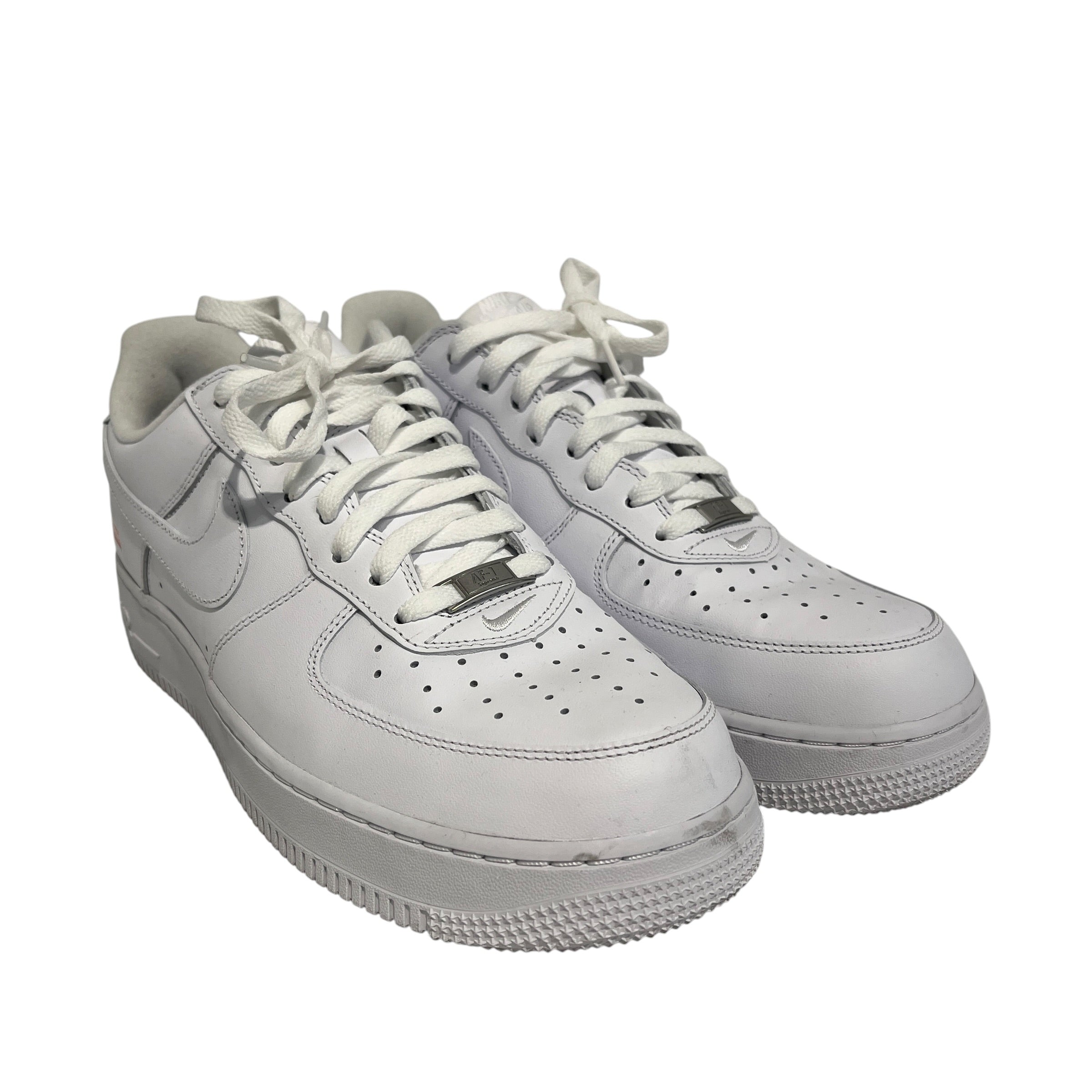 NIKE/Supreme/Low-Sneakers/US 10.5/Leather/WHT/Red BOGO view 1