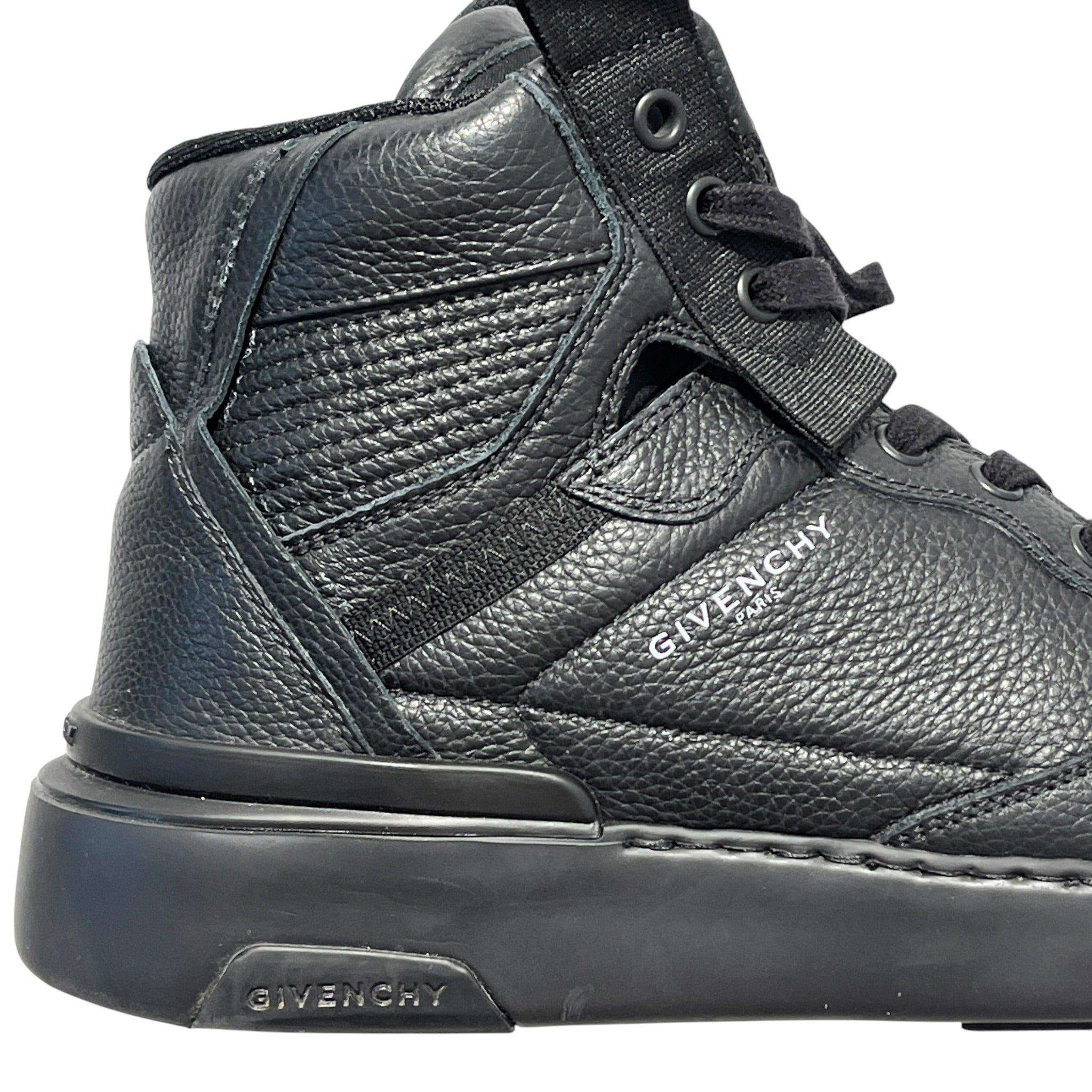 GIVENCHY/Hi-Sneakers/EU 40/Leather/BLK/wing high - all blk view 5