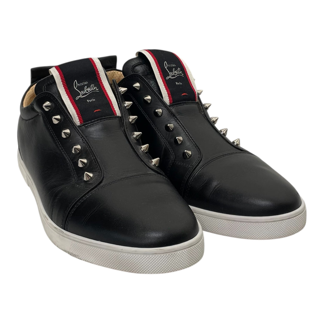 靴 Christian louboutin Christian Louboutin/Low-Sneakers/EU 44/Leather/BLK/SPIKED