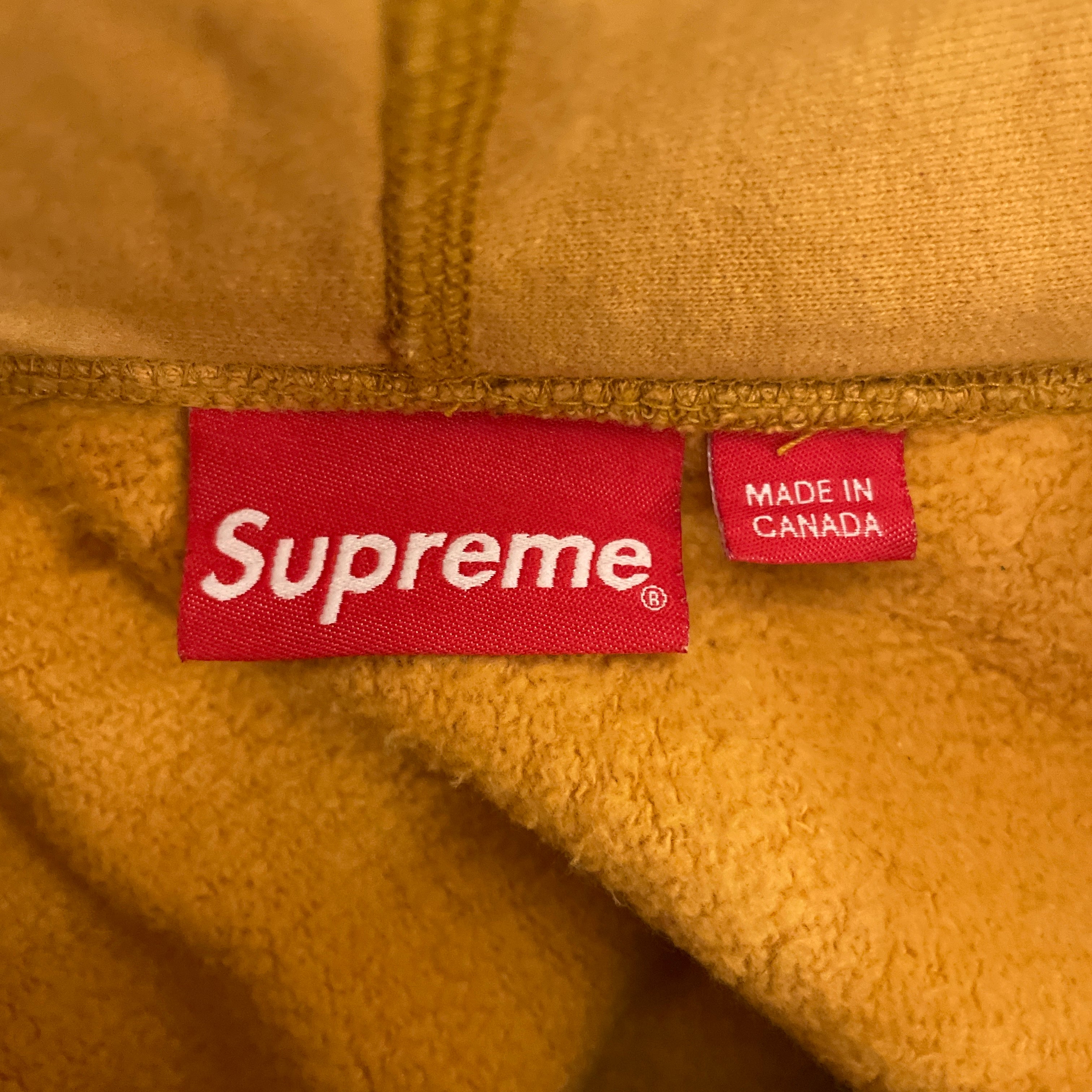 Supreme/Hoodie/L/Cotton/YEL/MUSTARD BOX LOGO AS IS view 3