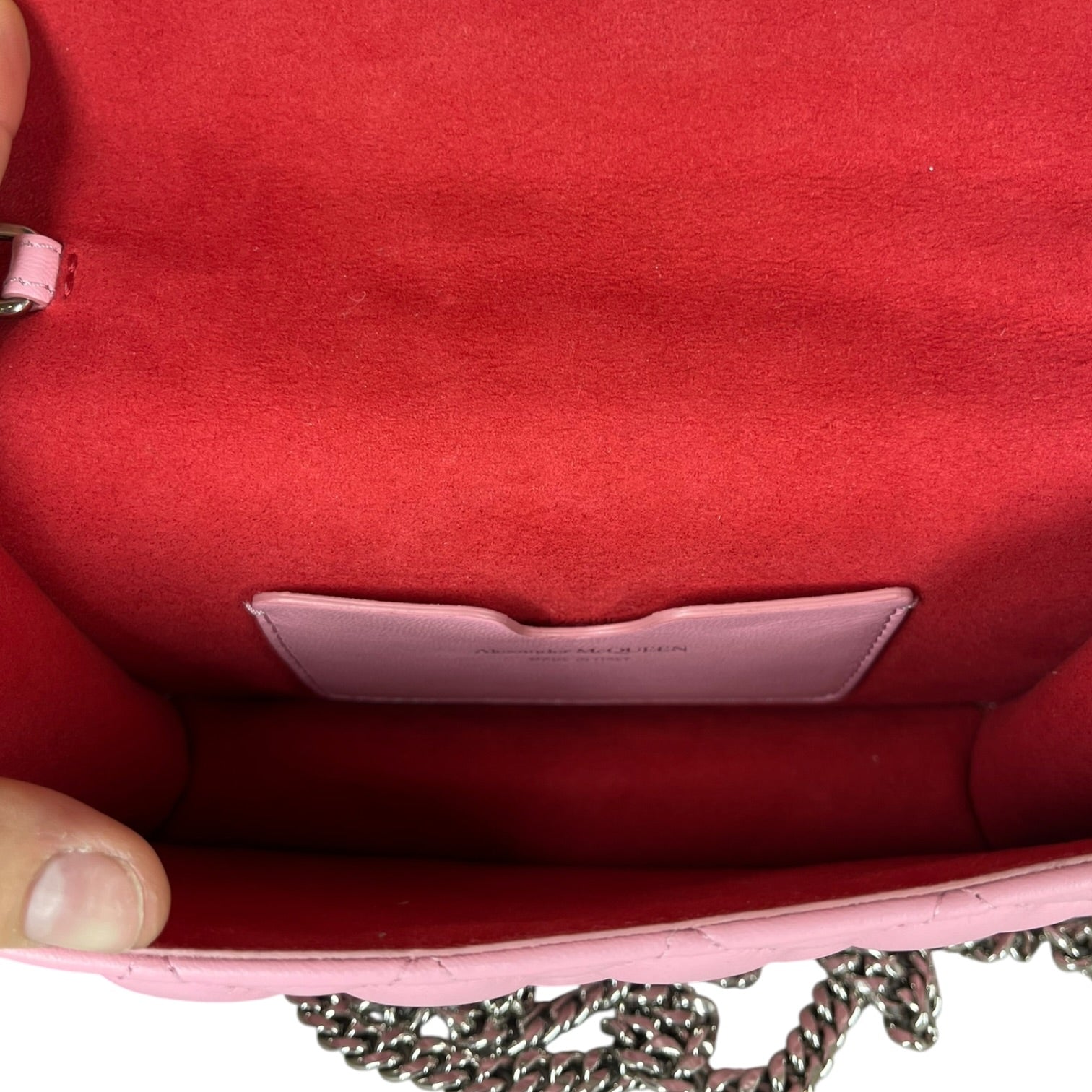 Alexander McQueen/Cross Body Bag/Leather/PNK/QUILTED SKULL BAG view 3