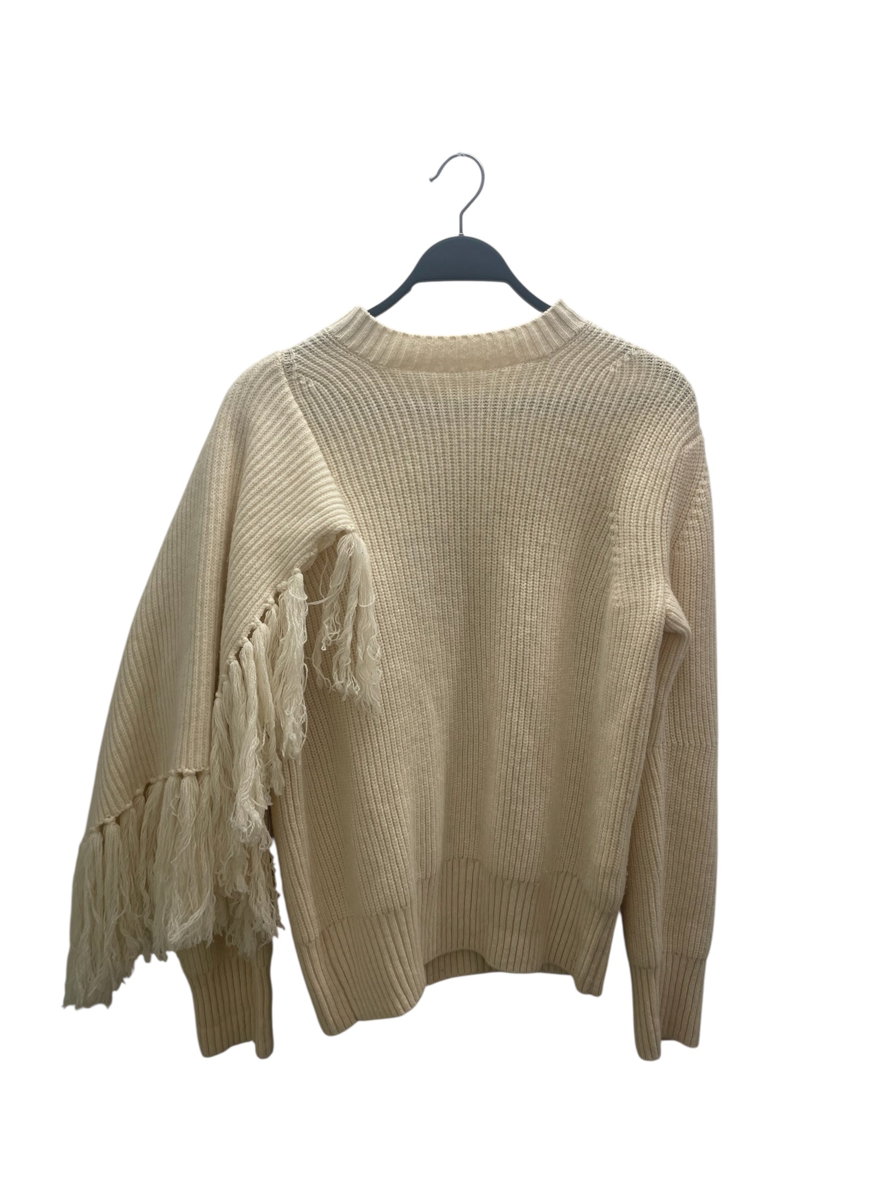 Sacai/Sweater/3/Wool/CRM/Layered/ONE SIDED SCARF KNIT SWEATER view 1