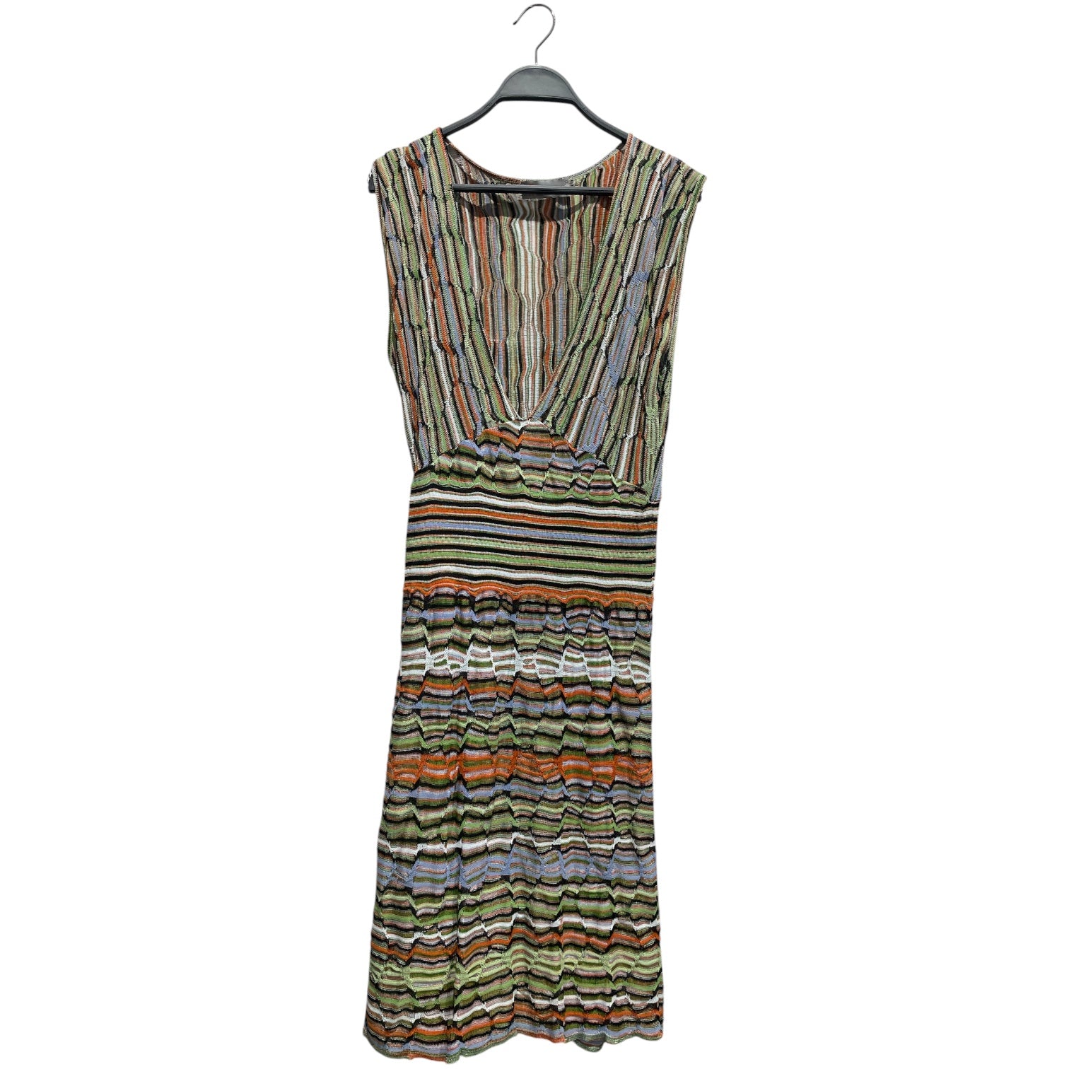 MISSONI/SS Dress/8/Stripe/Nylon/MLT/V-Neck Stripe Dress view 1